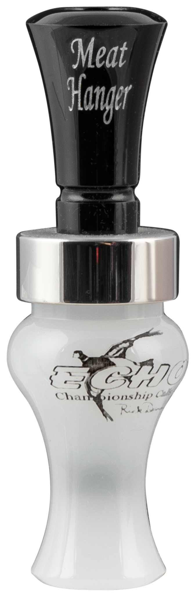 Echo Calls 79010 Meat HangerDouble Reed Mallard Sounds Attracts Ducks Black/Pearl Acrylic