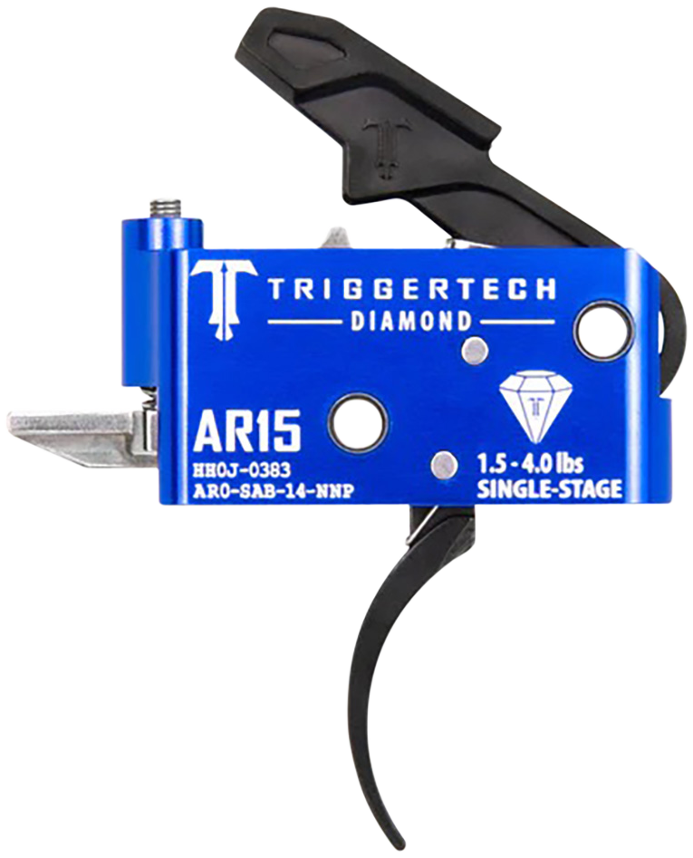 TriggerTech AR0SAB14NNP DiamondPro Curved Single-Stage 1.5-4.0 lbs Adjustable for AR-15