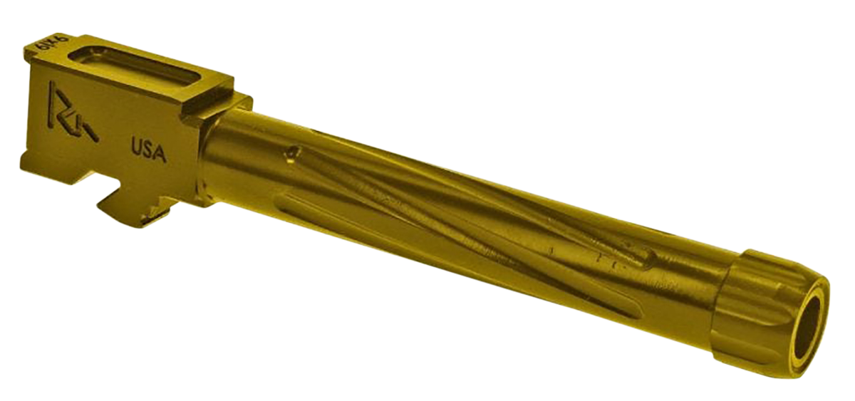 Rival Arms RA20G104E Precision V1 Drop-In Barrel 9mm Luger 4.49" Gold PVD Finish 416R Stainless Steel Material with Threading for Glock 17 Gen5