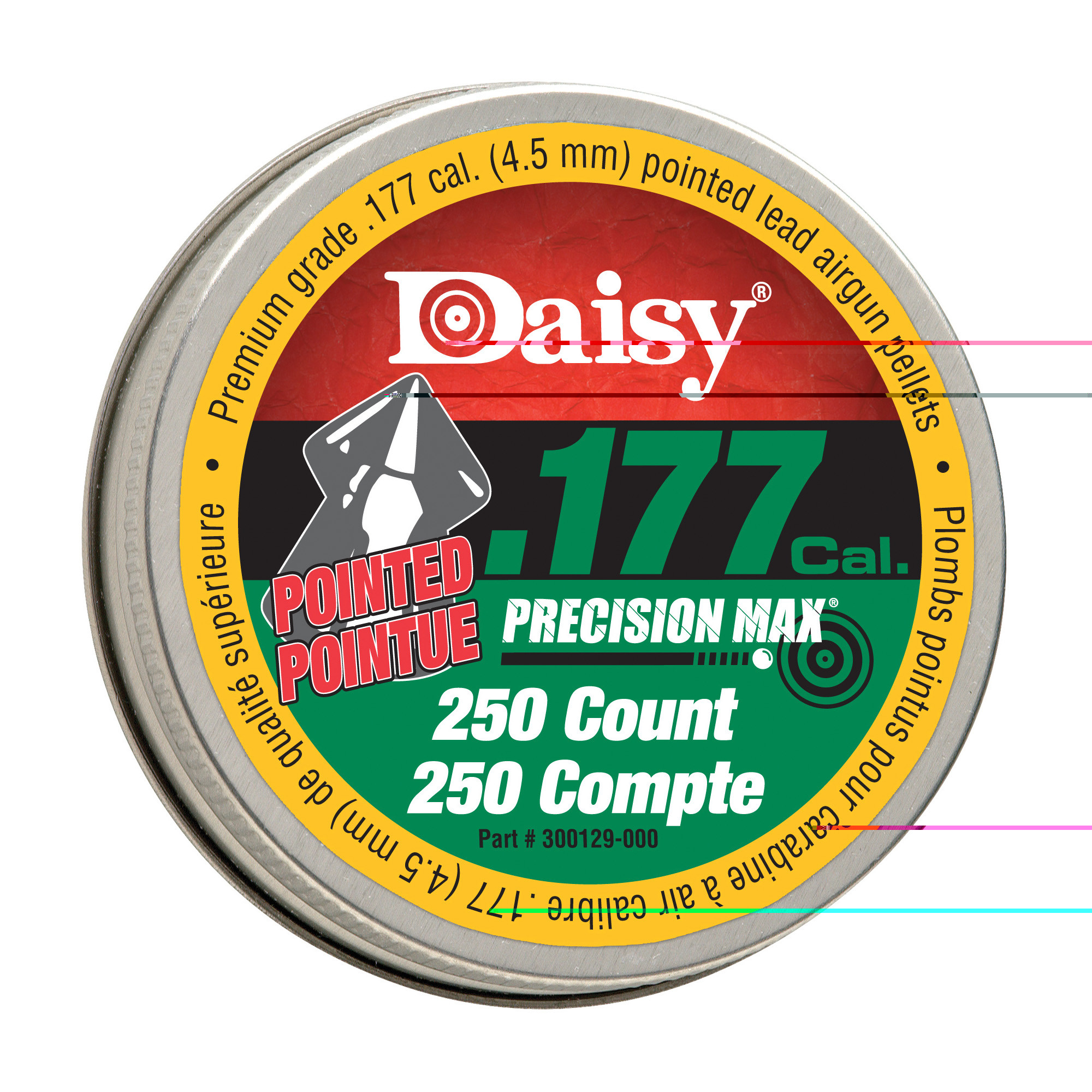 Daisy 987777406 PrecisionMax Premium 177 Lead Pointed Field Pellet 250 Per Tin