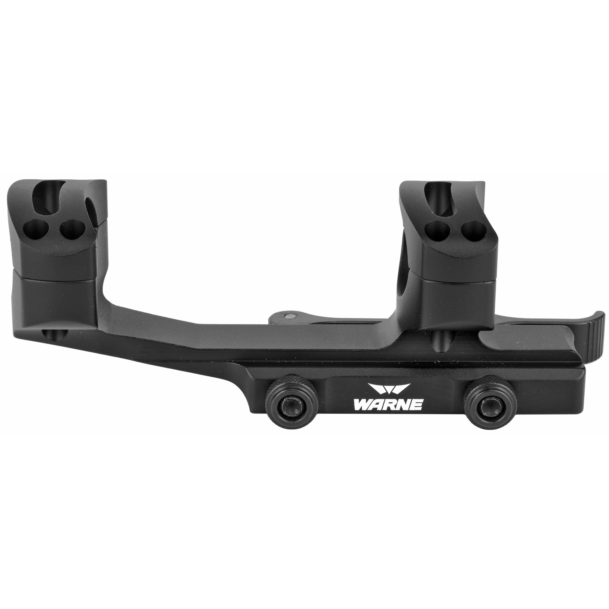 Warne MSR Extended Quick Detach Skeletonized 1" Mount Black