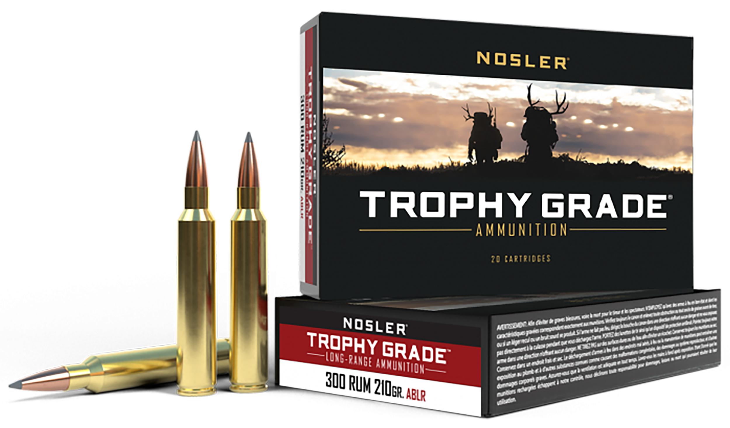 Nosler Trophy Grade Ammunition 300 Remington Ultra Magnum 210 Grain AccuBond Long Range 20RD