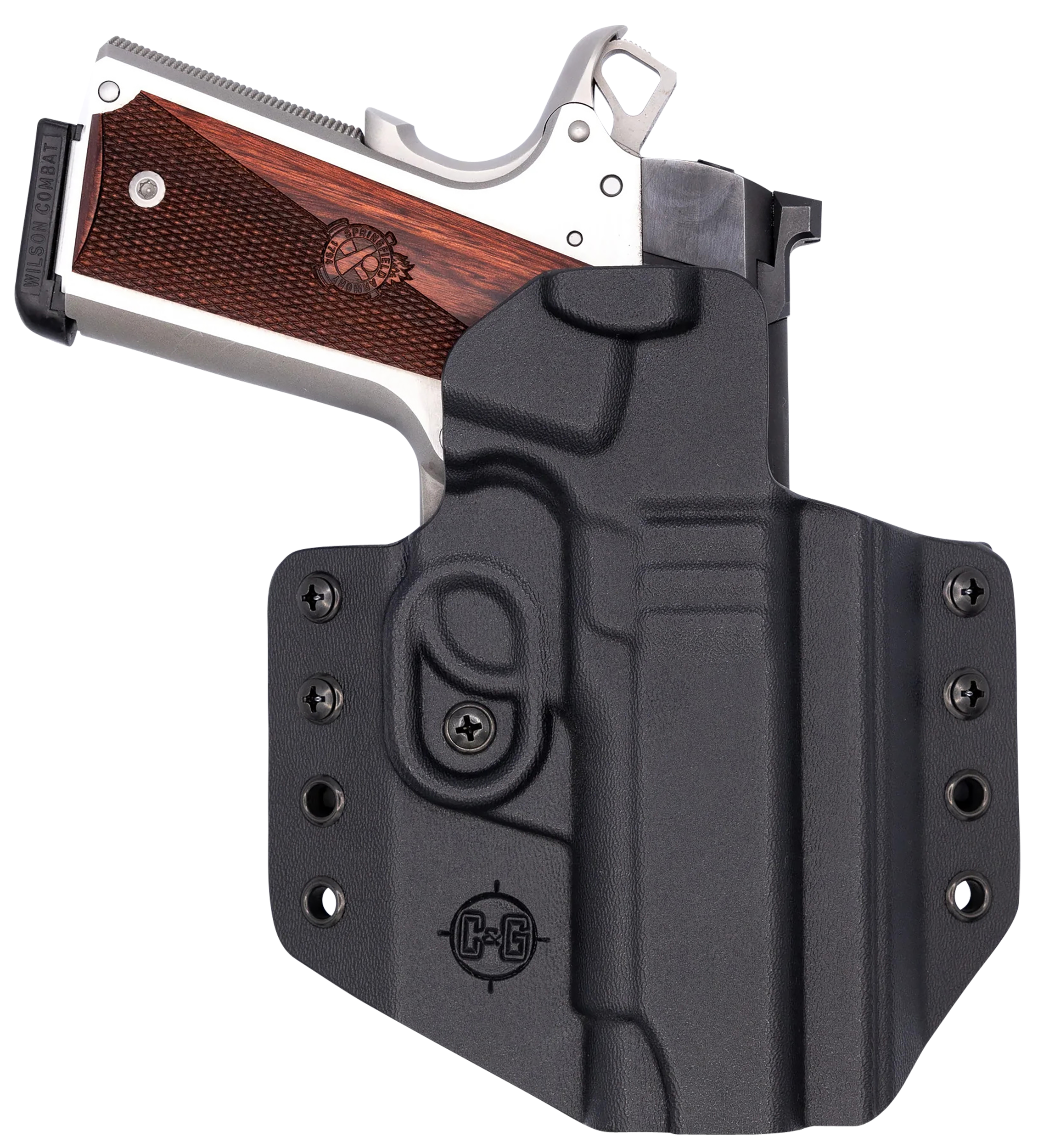 C&G Holsters 1856100 CovertOWB Black Kydex Belt Loop Fits 1911 4.25"/ Wilson Combat EDC X9 Right Hand