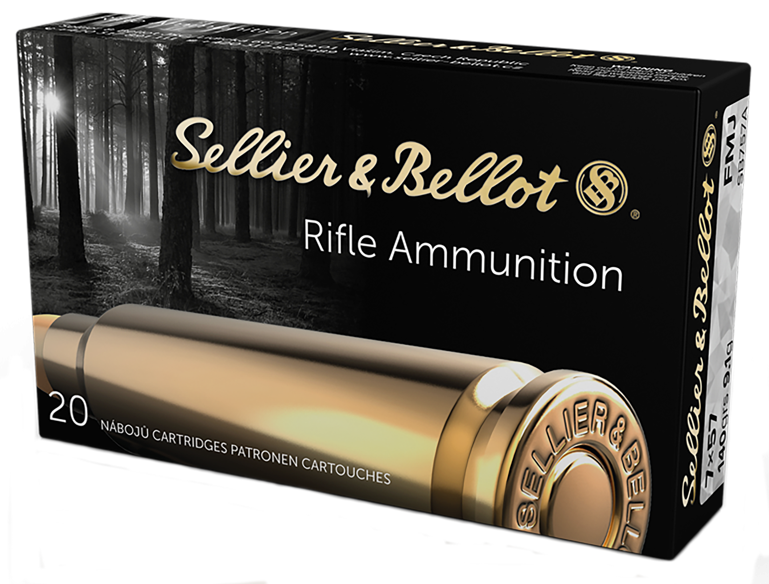 Sellier & Bellot SB757A Rifle7x57mm Mauser 140 gr 2621 fps FMJ20 Bx/20 Cs