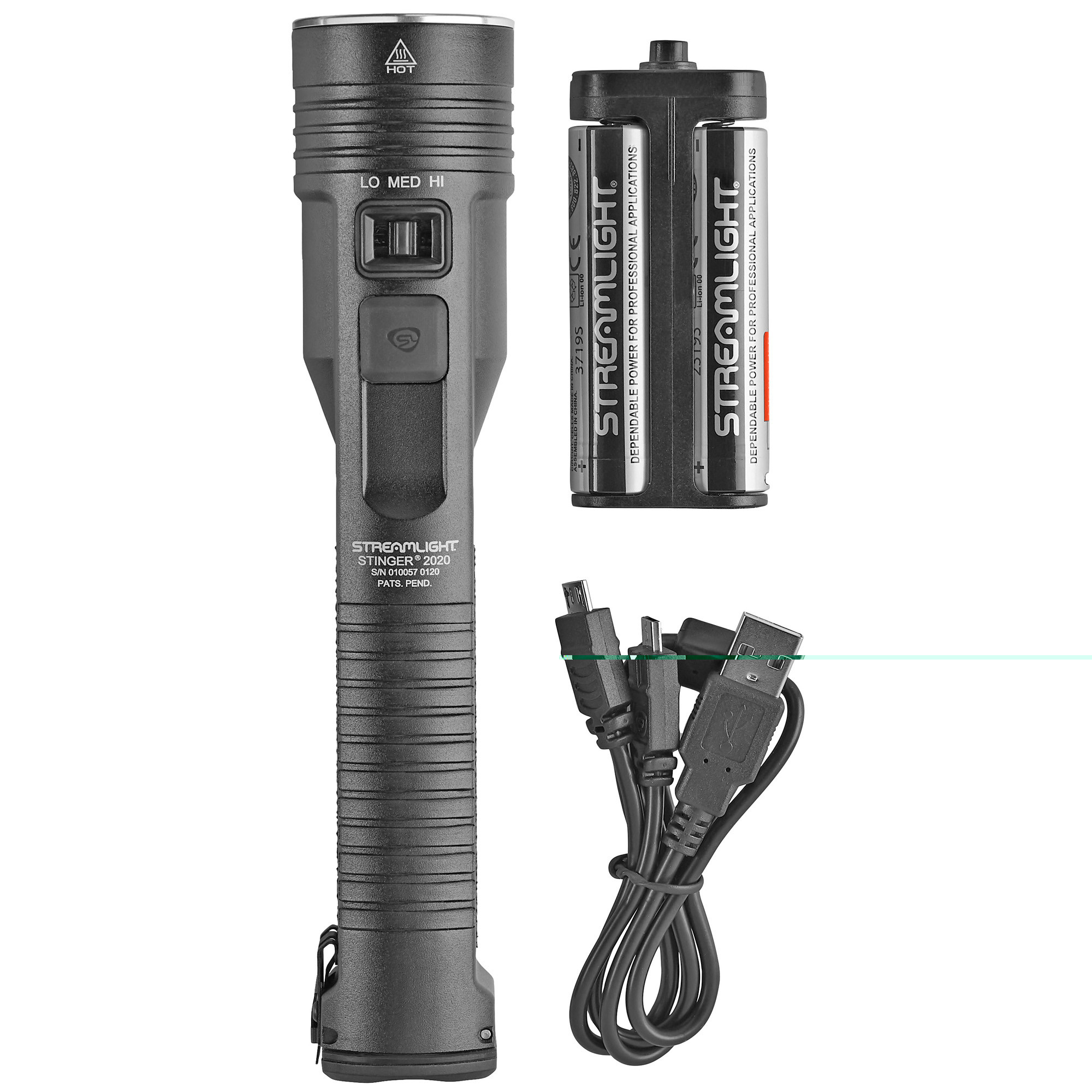 Streamlight 78101 Stinger 2020Black Anodized Aluminum White LED 100/850/2000 Lumens