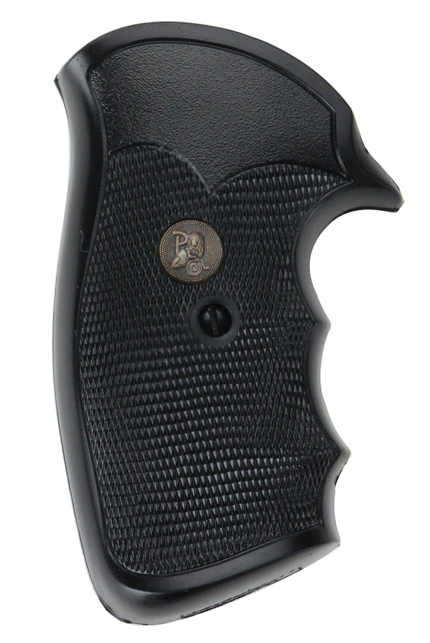 Pachmayr Gripper Grips with Finger Grooves S&W K, L-Frame Square Butt Rubber Black