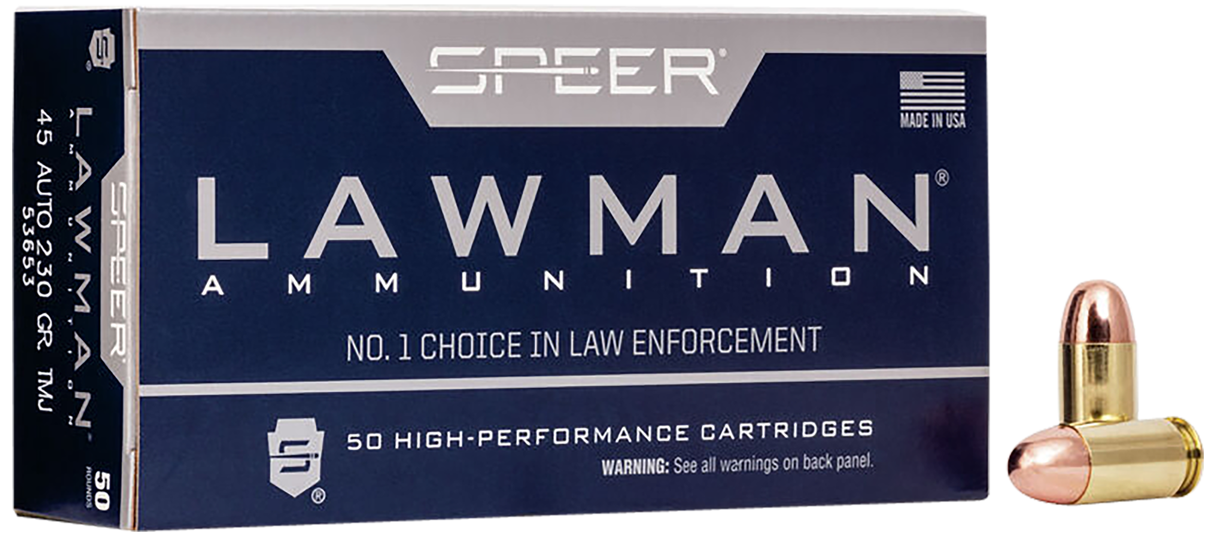Speer Lawman Ammunition 45 ACP 230 Grain Full Metal Jacket