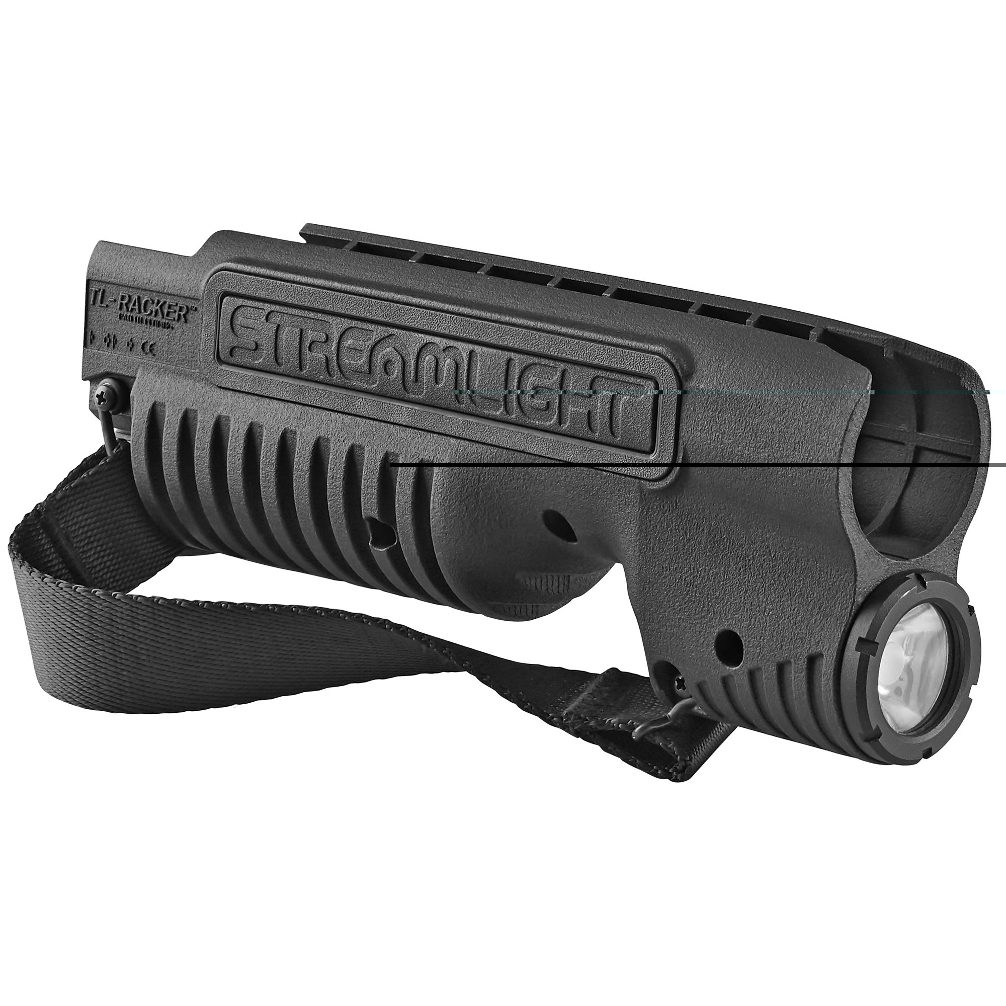 Streamlight 69602 TL-Racker Shotgun Forend Light Mossberg 500/590 Shockwave 1000 Lumens Output White 283 Meters Beam Matte Black Nylon