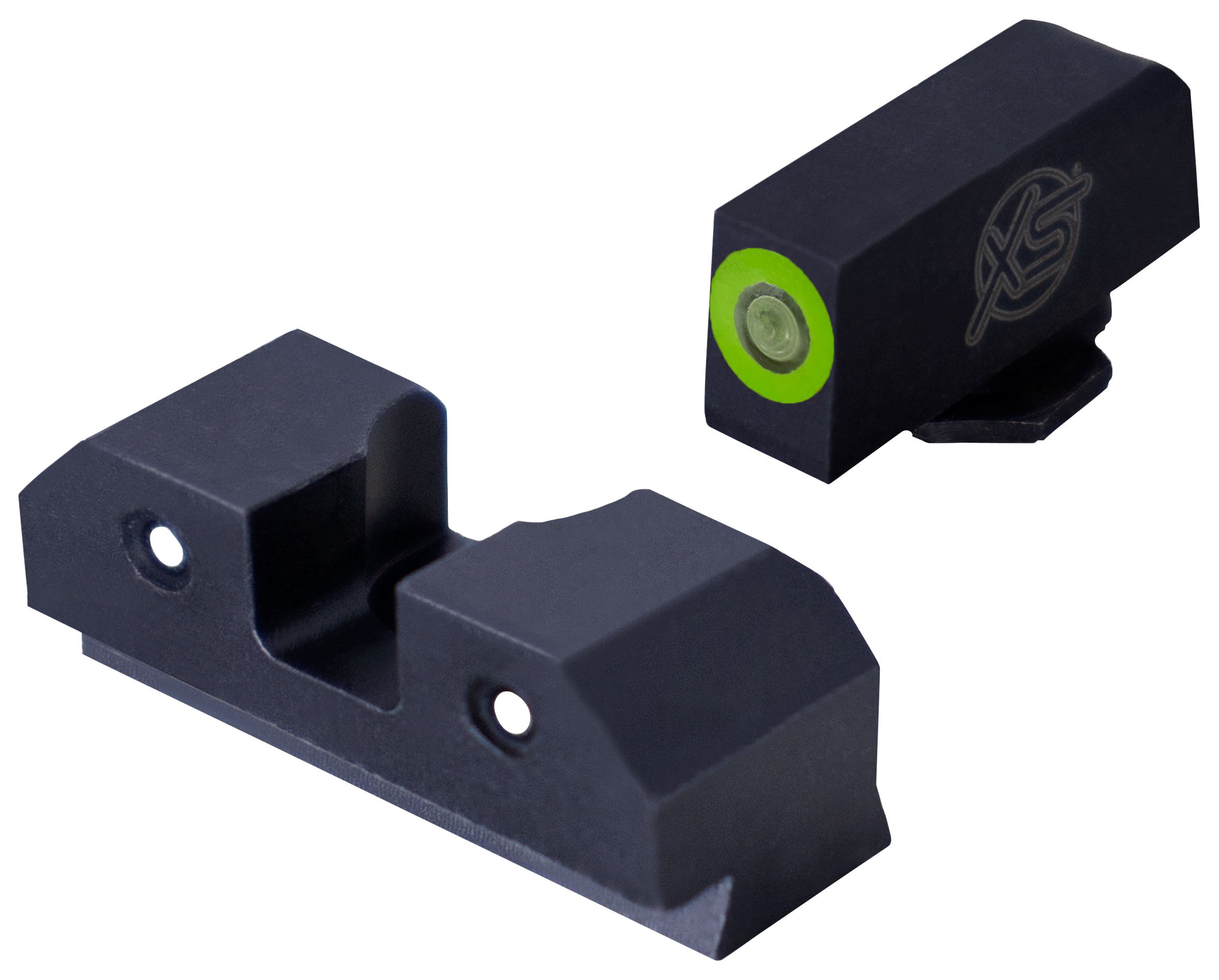 XS R3D Night Sight Set Glock 17, 19, 22, 23, 24, 26, 27, 31, 32, 33, 34, 35, 36, 38 Steel 3-Dot Tritium Ember Glow Front Dot