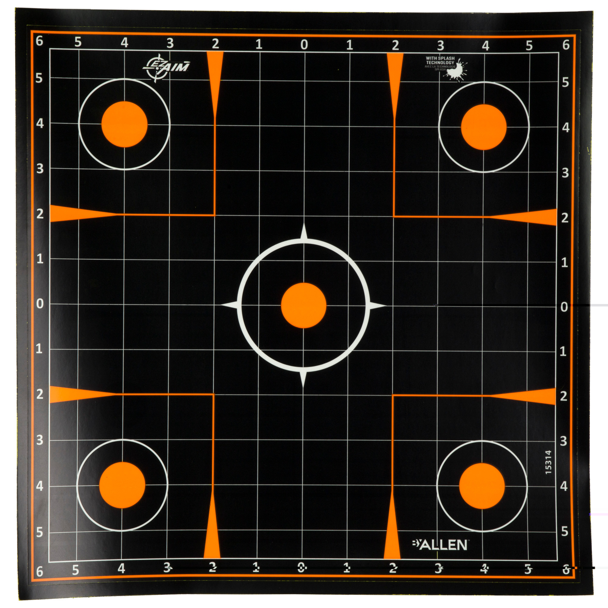 EZ-Aim 1531410 Splash ReactiveSight-In Grid Impact Enhancement Adhesive Black / Orange 10 Pack