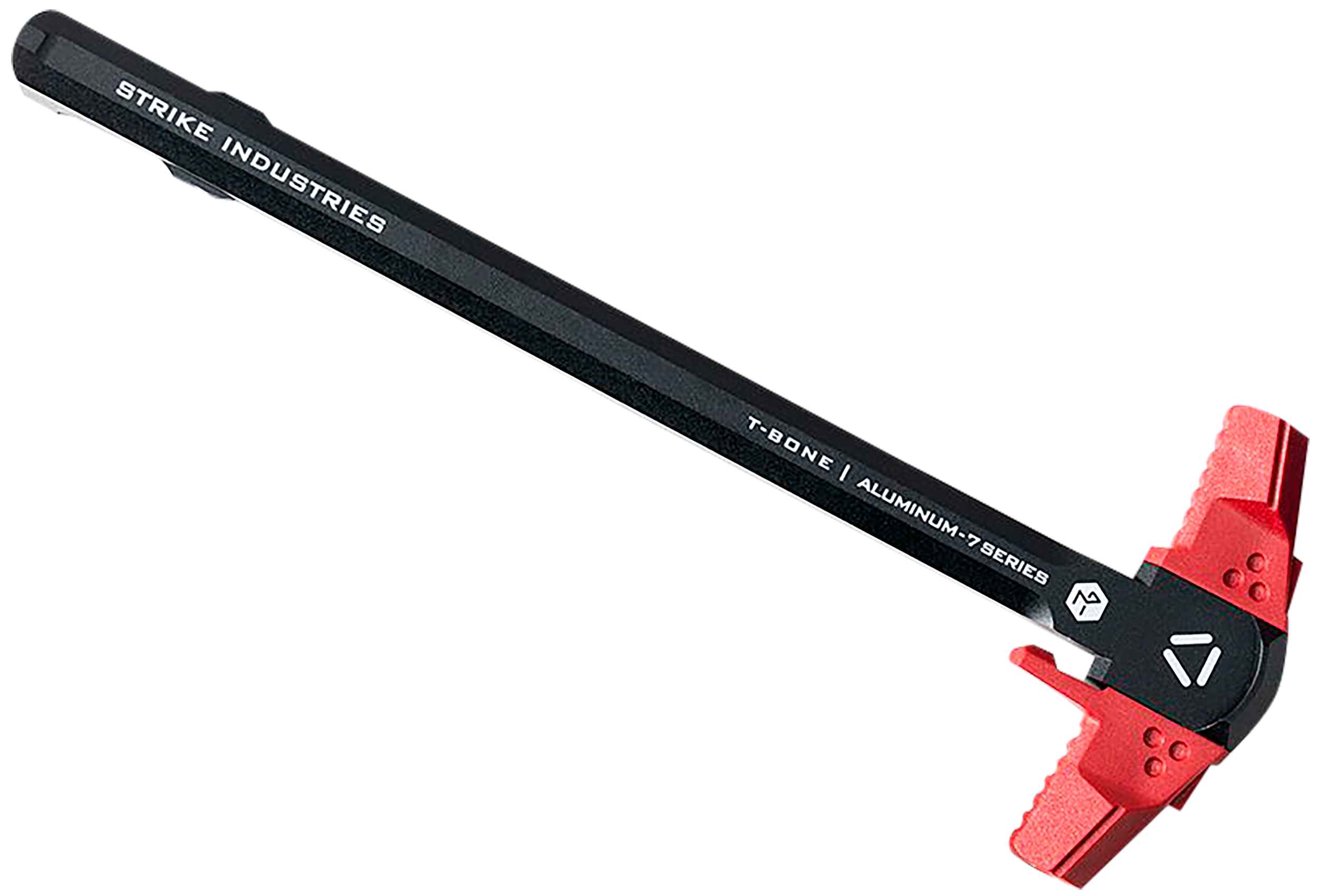 Strike Industries ARTBCH223BKRED T-Bone Charging Handle .223/5.56x45mm Nato Red Polymer Handles Aluminum Shaft for AR-15