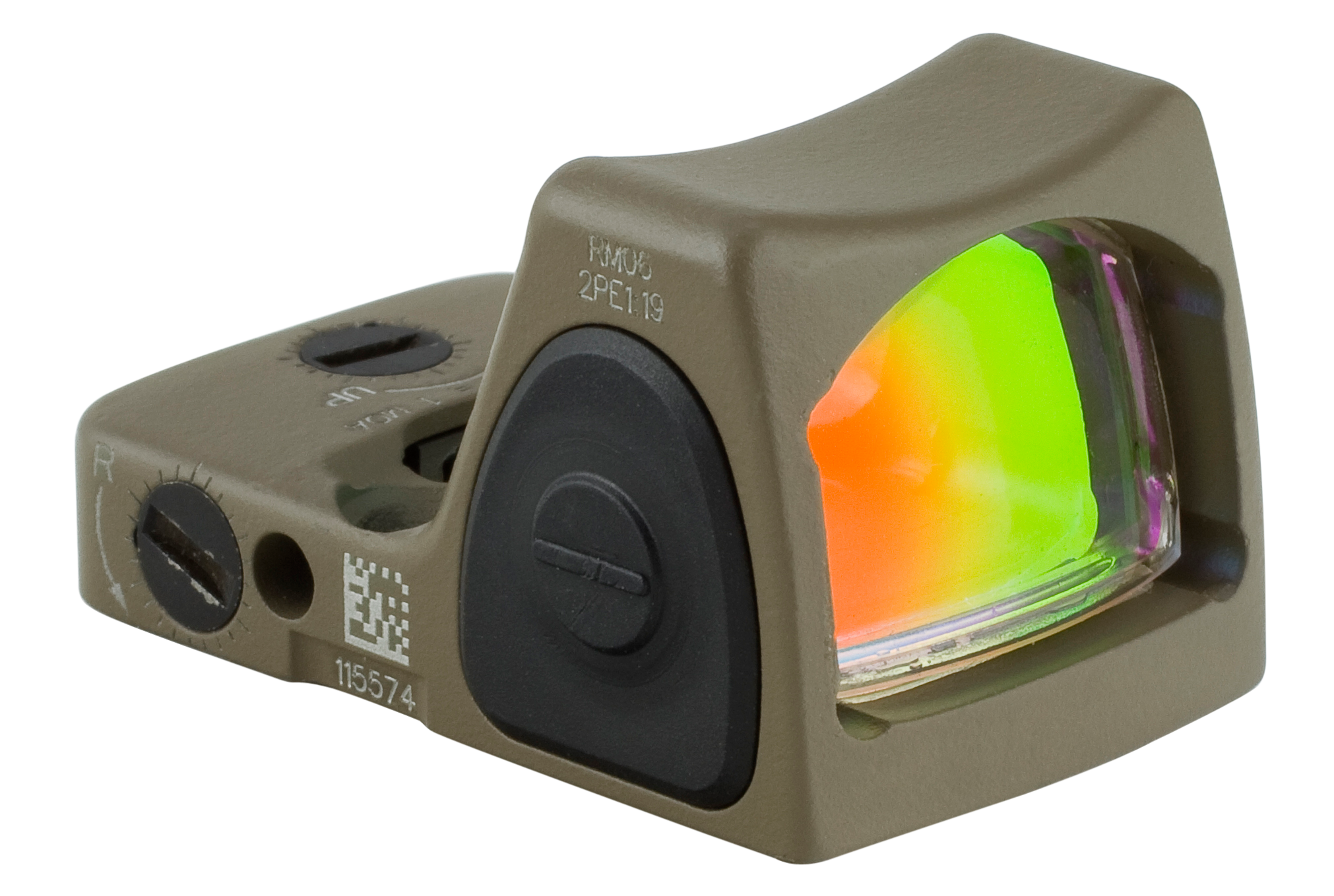 Trijicon RMR Type 2 Adjustable LED Sight Flat Dark Earth, 3.25 MOA Red Dot, No Mount