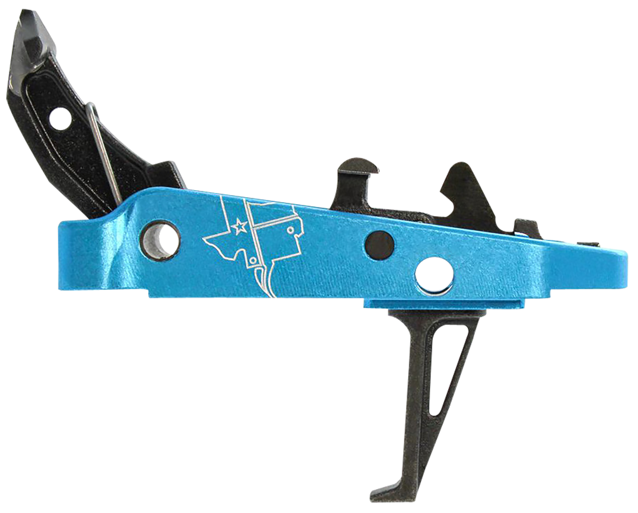 CMC Triggers 47403 Drop-In Trigger Group 2.0 Single-Stage Flat with 2.50 lbs Draw Weight, Black with Blue Housing, Fits AK-47