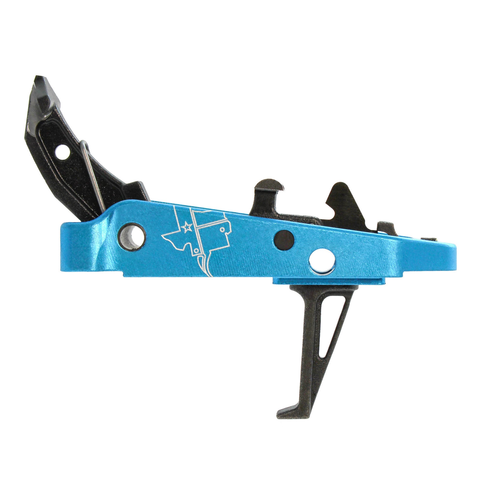CMC Triggers 47403 Drop-In Trigger Group 2.0 Single-Stage Flat with 2.50 lbs Draw Weight, Black with Blue Housing, Fits AK-47