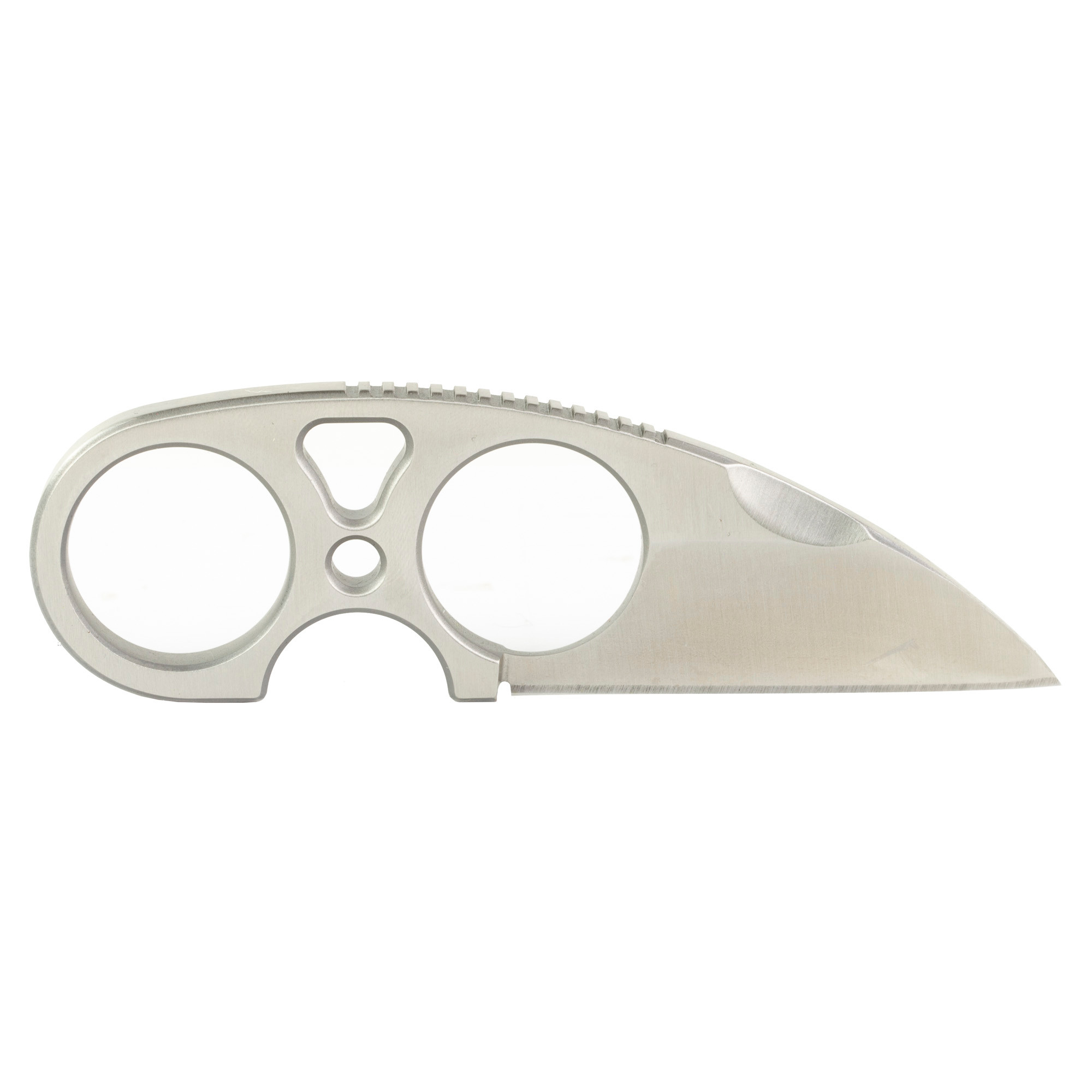 S.O.G SOGJB01KCP Snarl2.30" Fixed Plain Sheepsfoot Satin 9Cr18MoV SS Blade/ Silver Stainless Steel Handle