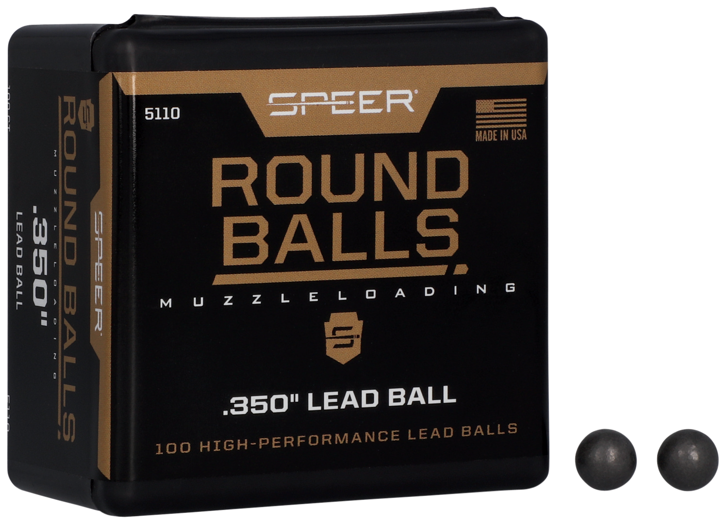Speer Bullets 5110 Lead Balls 36 Black Powder .350 Dia 64 GR 100