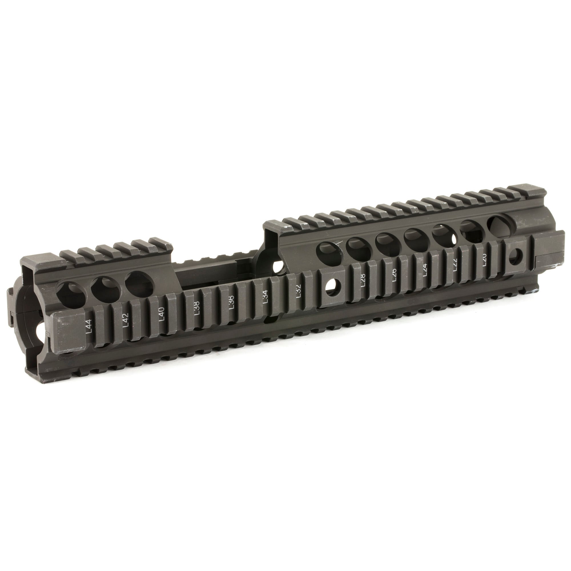 Midwest Industries Gen 2 Free Float 2-Piece Handguard Quad Rail AR-15 Extended Carbine Length Aluminum Black