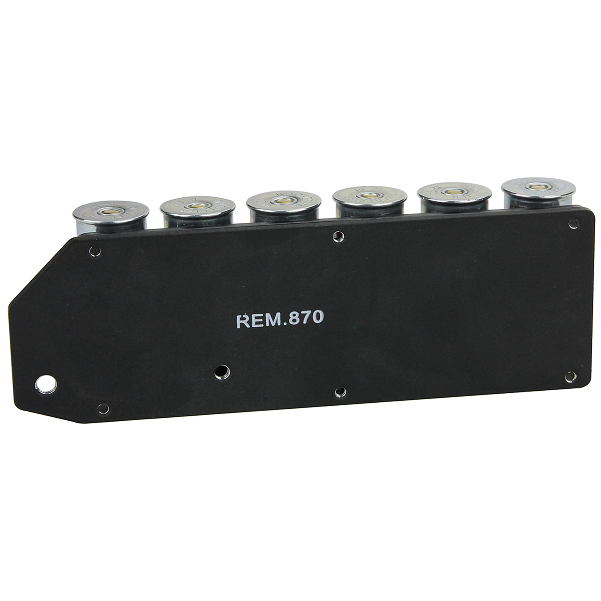 TacStar 1081157 SideSaddleRem 870, 1100, 1187 12 Gauge 6 Black Polymer w/Aluminum Mounting Plate