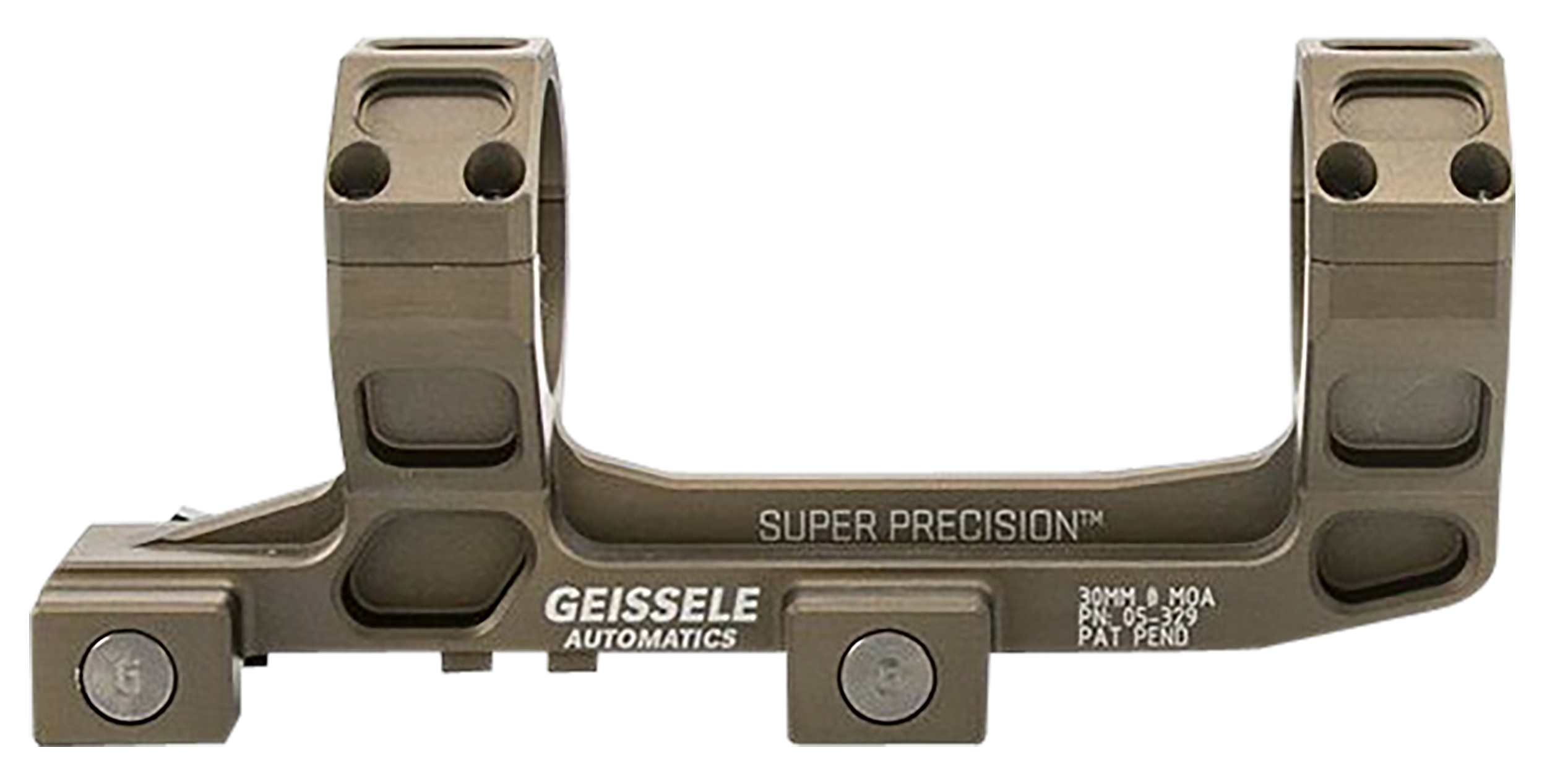 Geissele Super Precision SOPMOD Certified 30mm Scope Mount Desert Dirt Color, For Vortex 1-6 Scopes