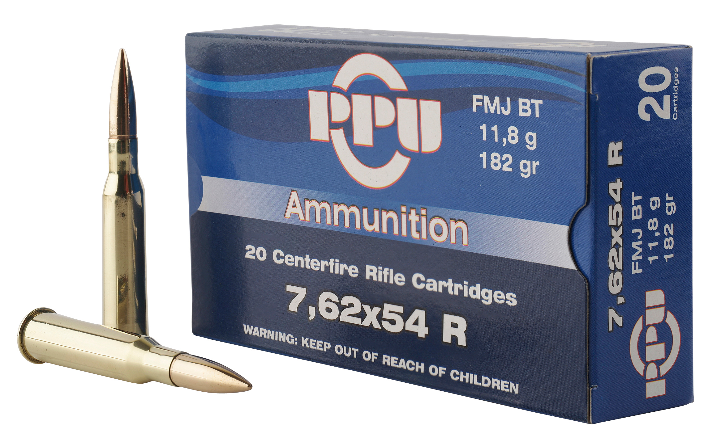 Prvi Partizan Ammunition 7.62x54mm Rimmed Russian 182 Grain Full Metal Jacket 20RD