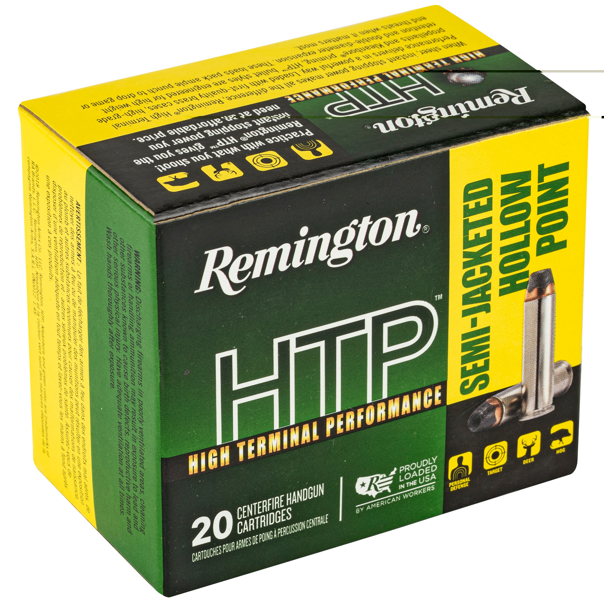 Remington High Terminal Performance (HTP) Ammunition 38 Special 110 Grain Semi-Jacketed Hollow Point