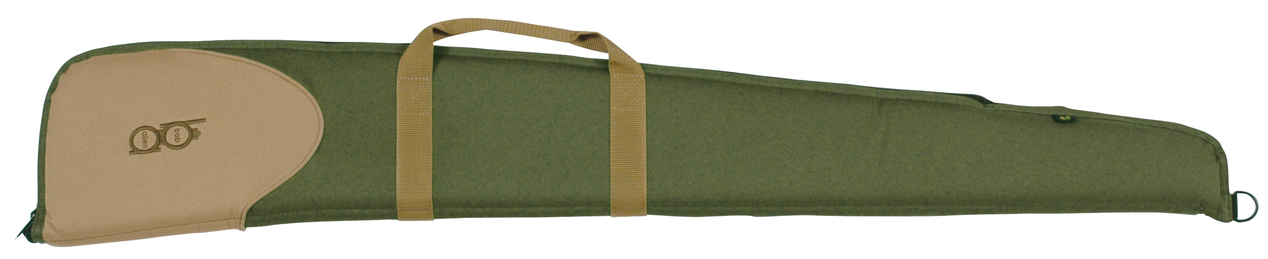 Bob Allen 16504 Classic Shotgun Case made of 600D Polyester with Olive Green Finish & Khaki Panel, Foam Padding & Self Healing Zipper 48" L