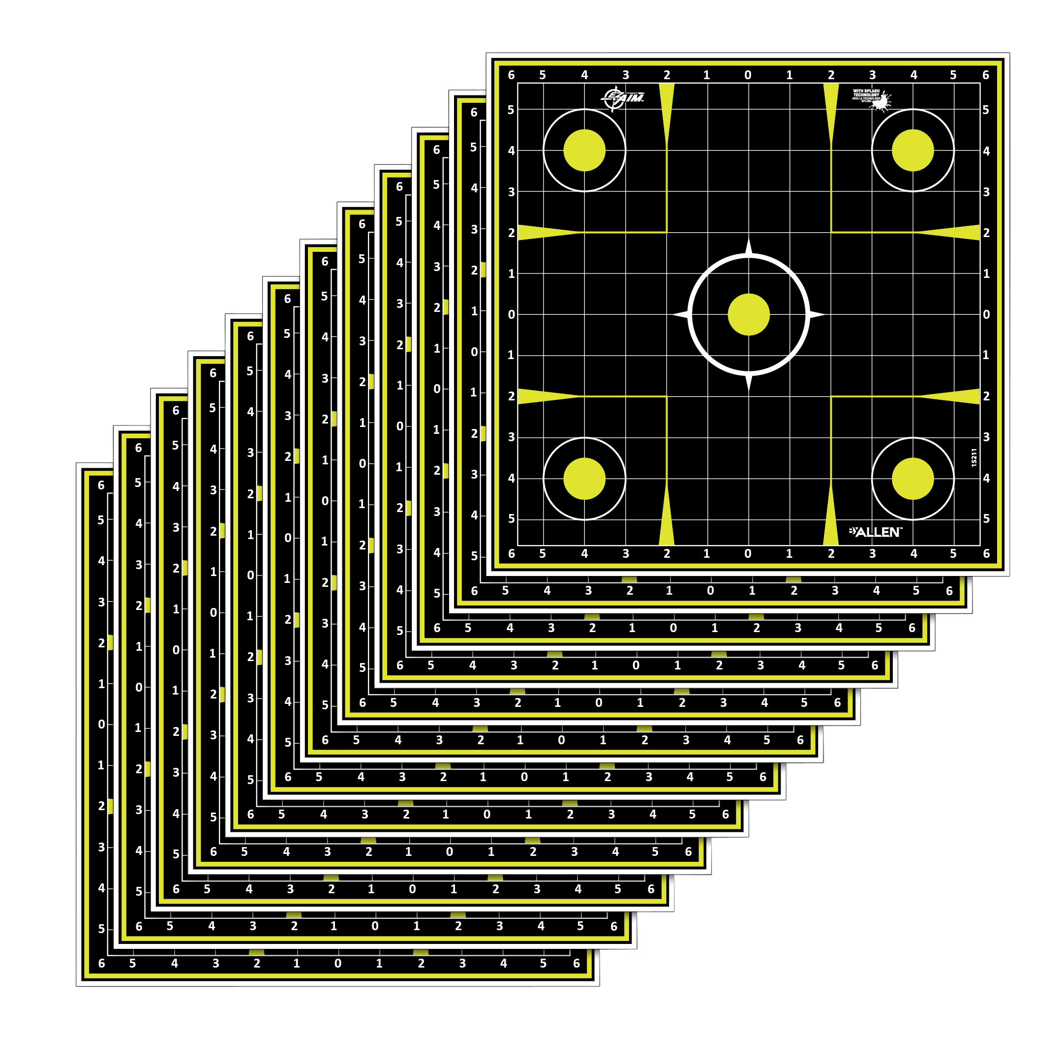 EZ-Aim 15211 Splash ReactiveSight - In - Grid Non-Adhesive 12 Pack