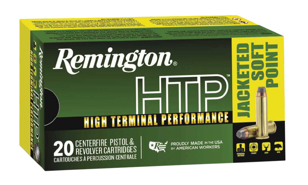 Remington Ammunition 23002 HTP Defense 44 Rem Mag 240 gr Jacketed Soft Point (JSP) 20rd Bx