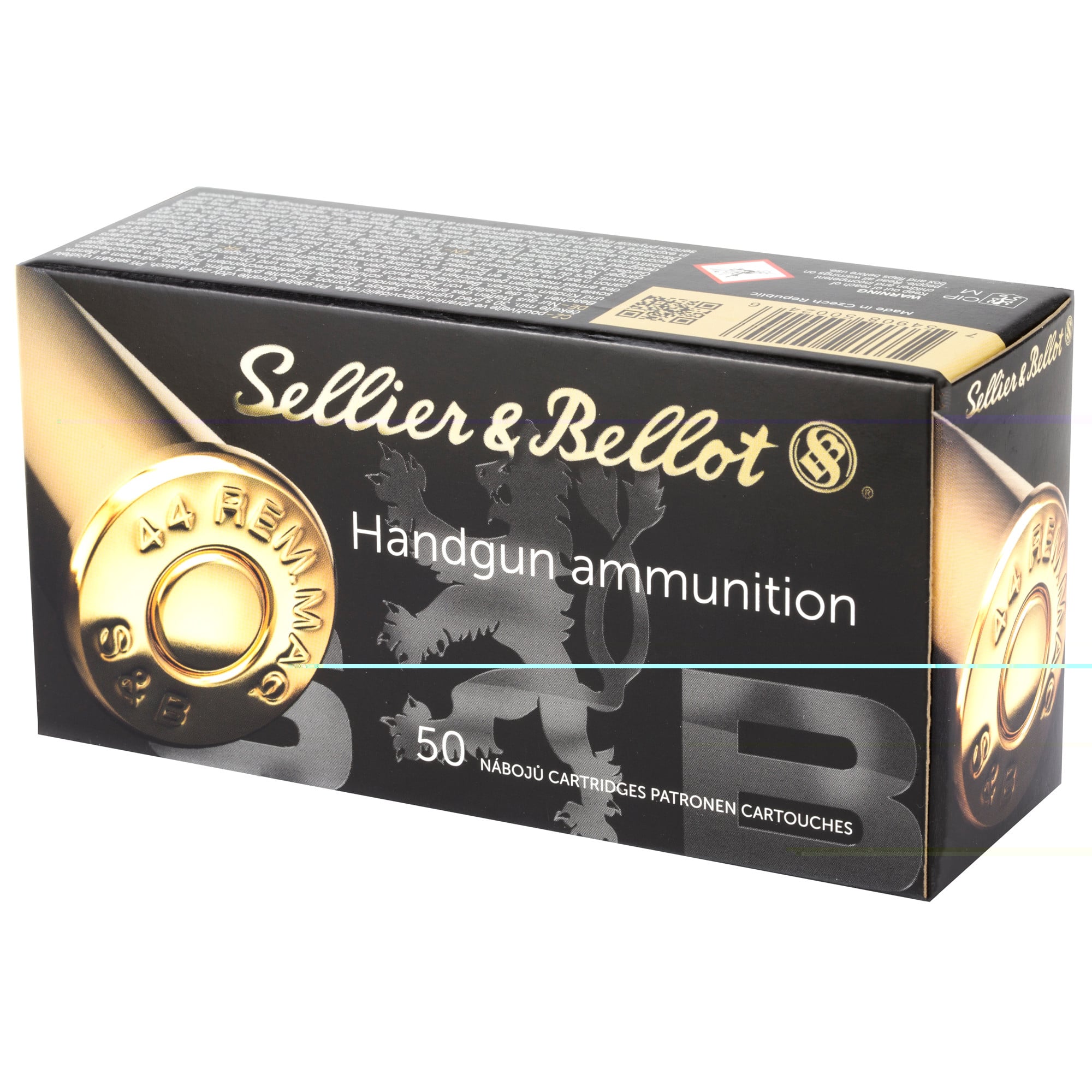 Sellier & Bellot SB44A Handgun Target 44 Rem Mag 240 gr Soft Point (SP) 50 Per Box/ 12 Cs