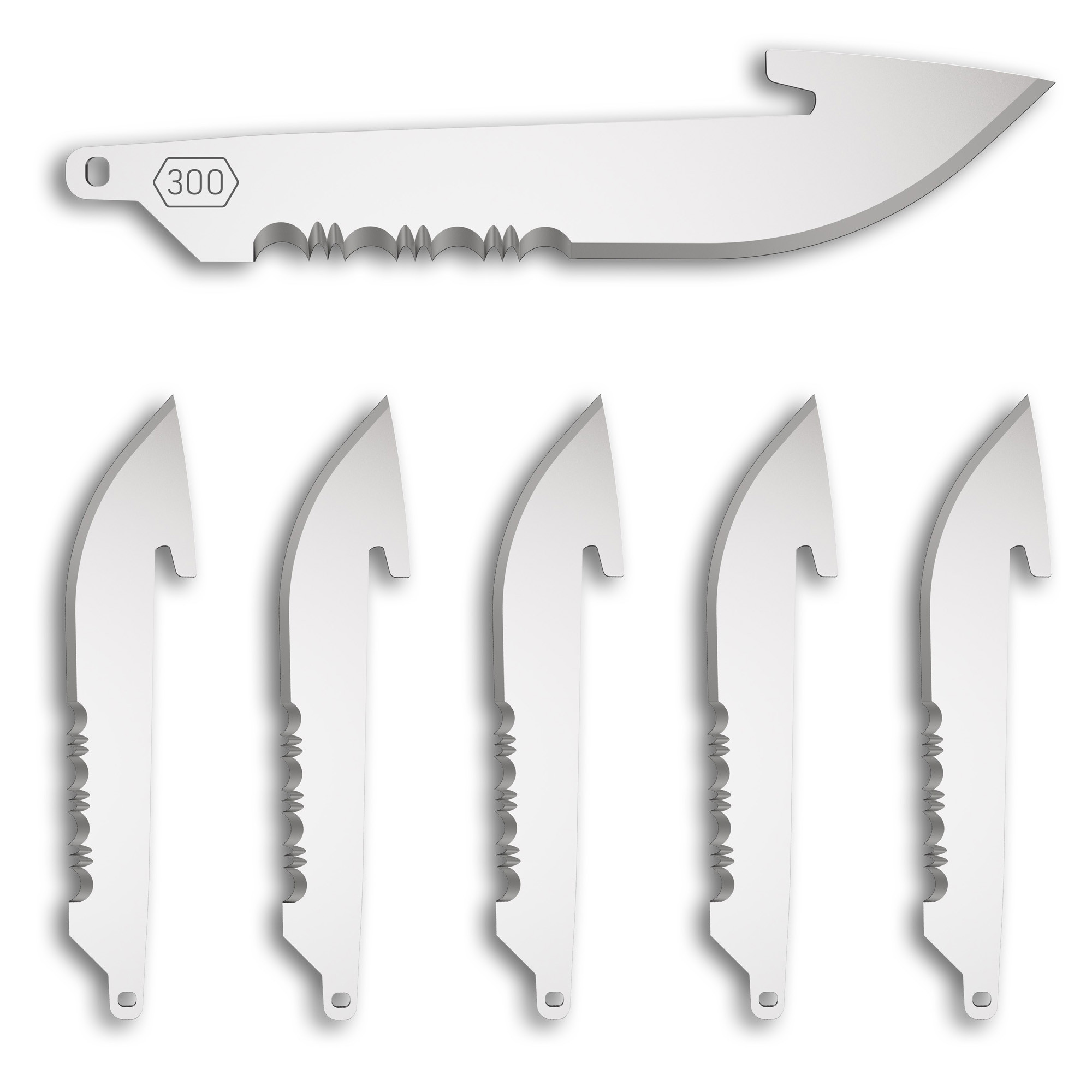 Od Edge Drop-pt Srtd Blade 6pk