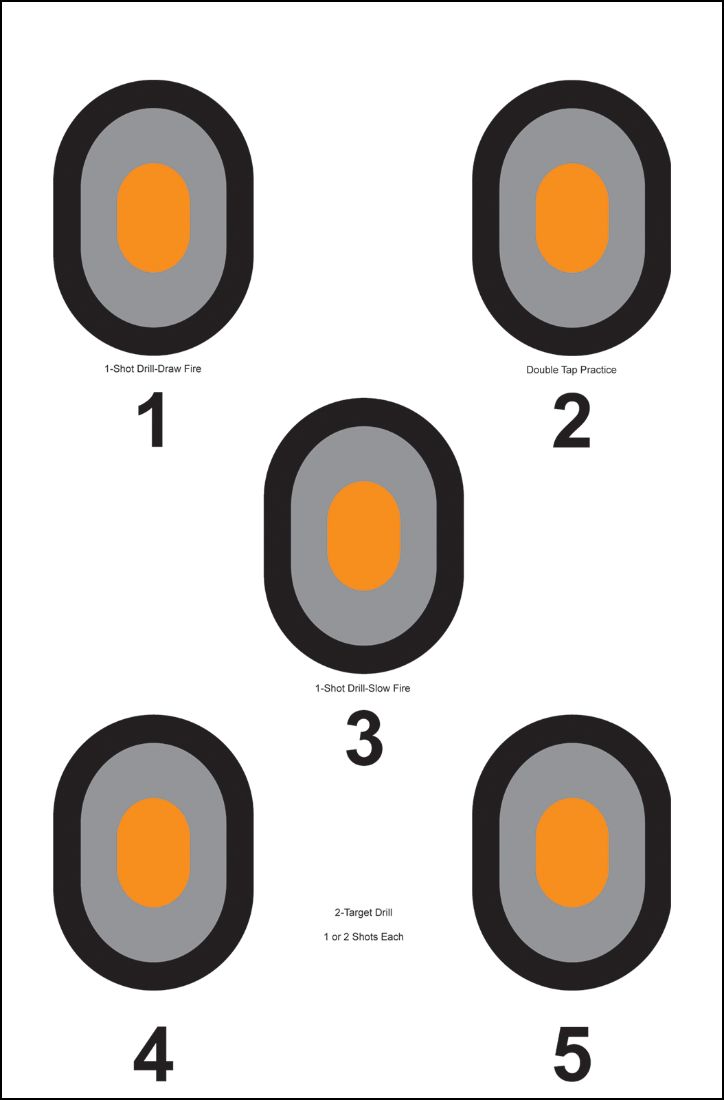 Action Target 530OC100 BullseyeBullseye Paper 23" x 35" Multi-Color 100 Per Box