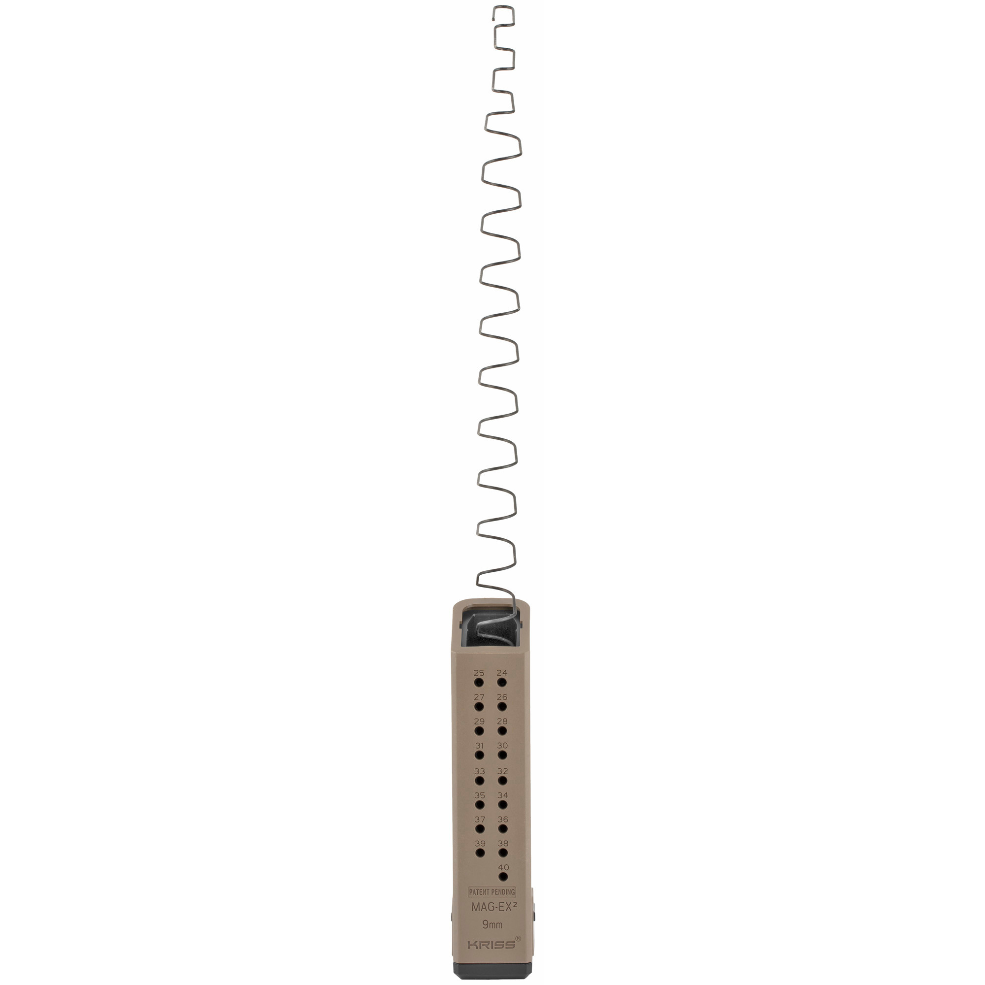 Kriss Magazine Extension Kit Flat Dark Earth, Glockr 17 9mm, 40 Round