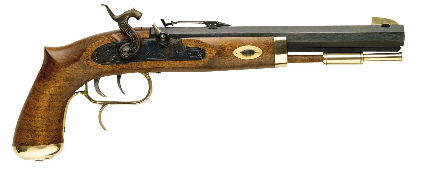 Traditions Trapper Muzzleloading Pistol 50 Caliber Percussion 9.75" Blued Barrel Select Hardwood Stock