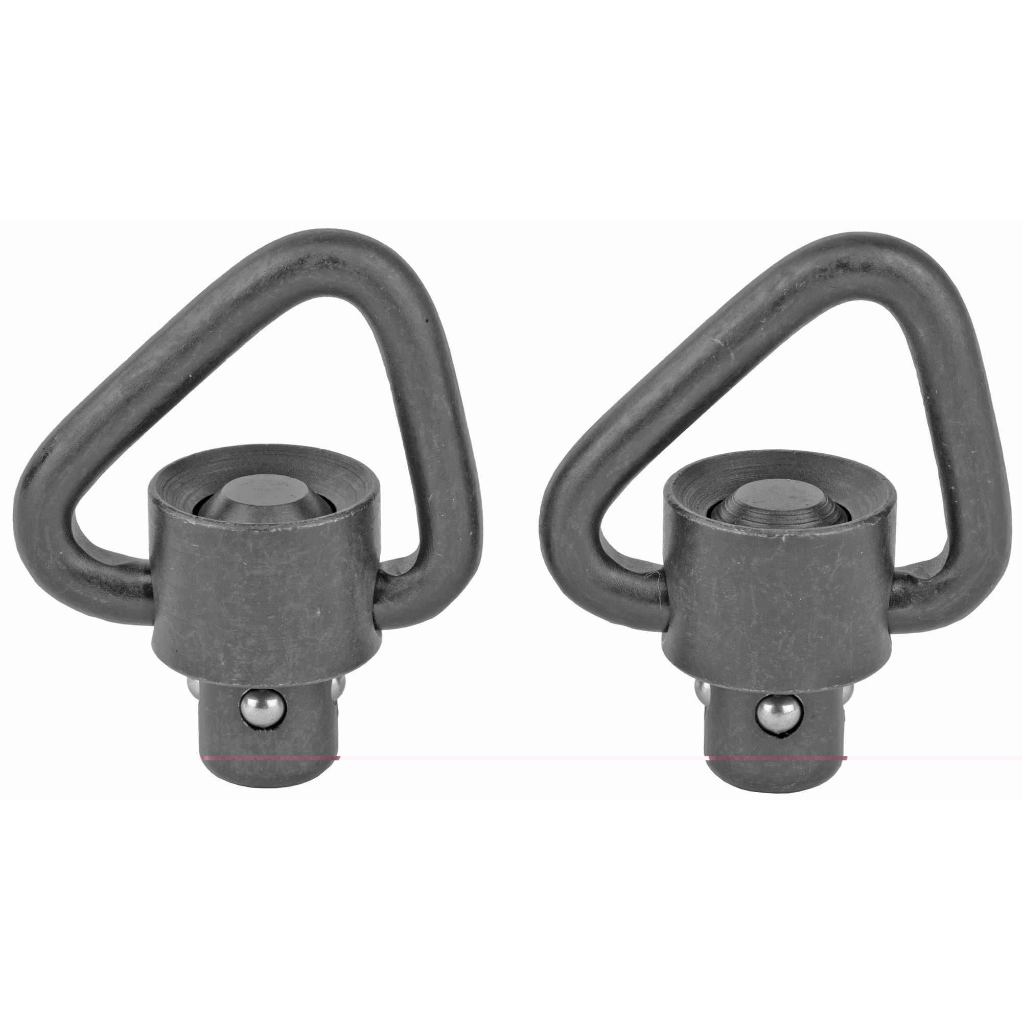 GrovTec Heavy Duty Push Button Sling Swivel Set Angled Loop Recessed Plunger Steel Black