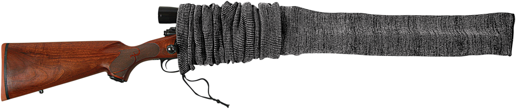 Allen 13105 Firearm Sockmade of Knit with Heather Gray Finish, Silicone Treatment & Drawstring Closure for Extra Wide Guns with Large Scopes 52" L