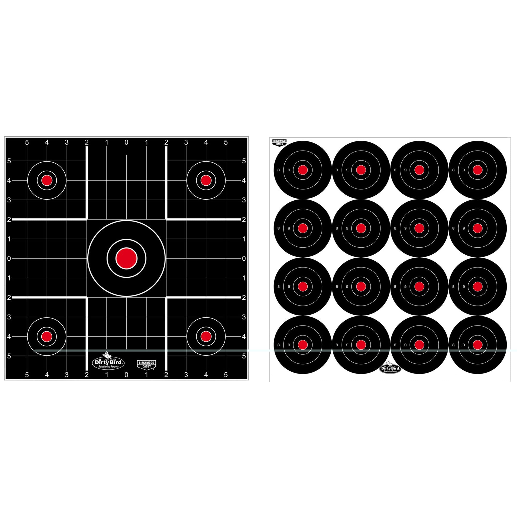Birchwood Casey Dirty Bird 12" Combo 12-Pack 6 - 3" Bull's-eye, 6 - 12" Sight-In