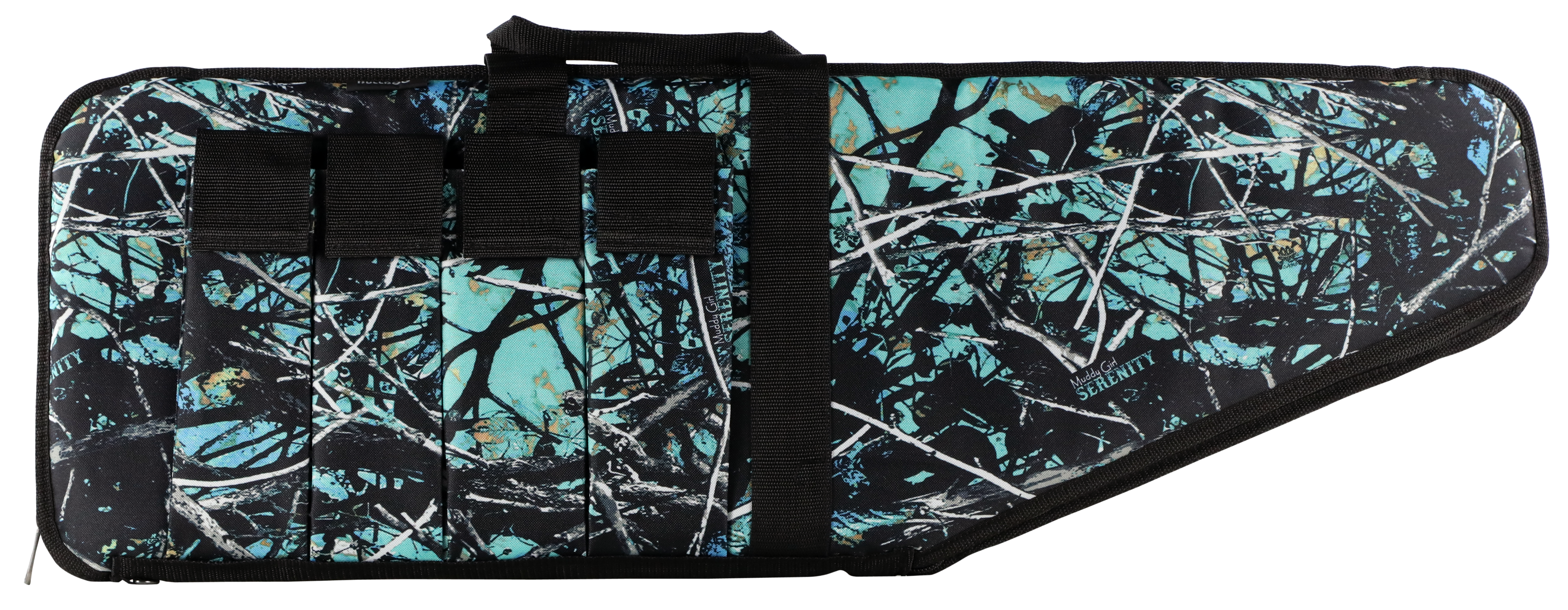 Bulldog SRN1038 Extreme Tactical Rifle Case made of Water-Resistant Nylon with Muddy Girl Serenity Camo, Black Trim, Tricot Lining, 4 External Velcro Mag Pouches & Soft Padding 38" L