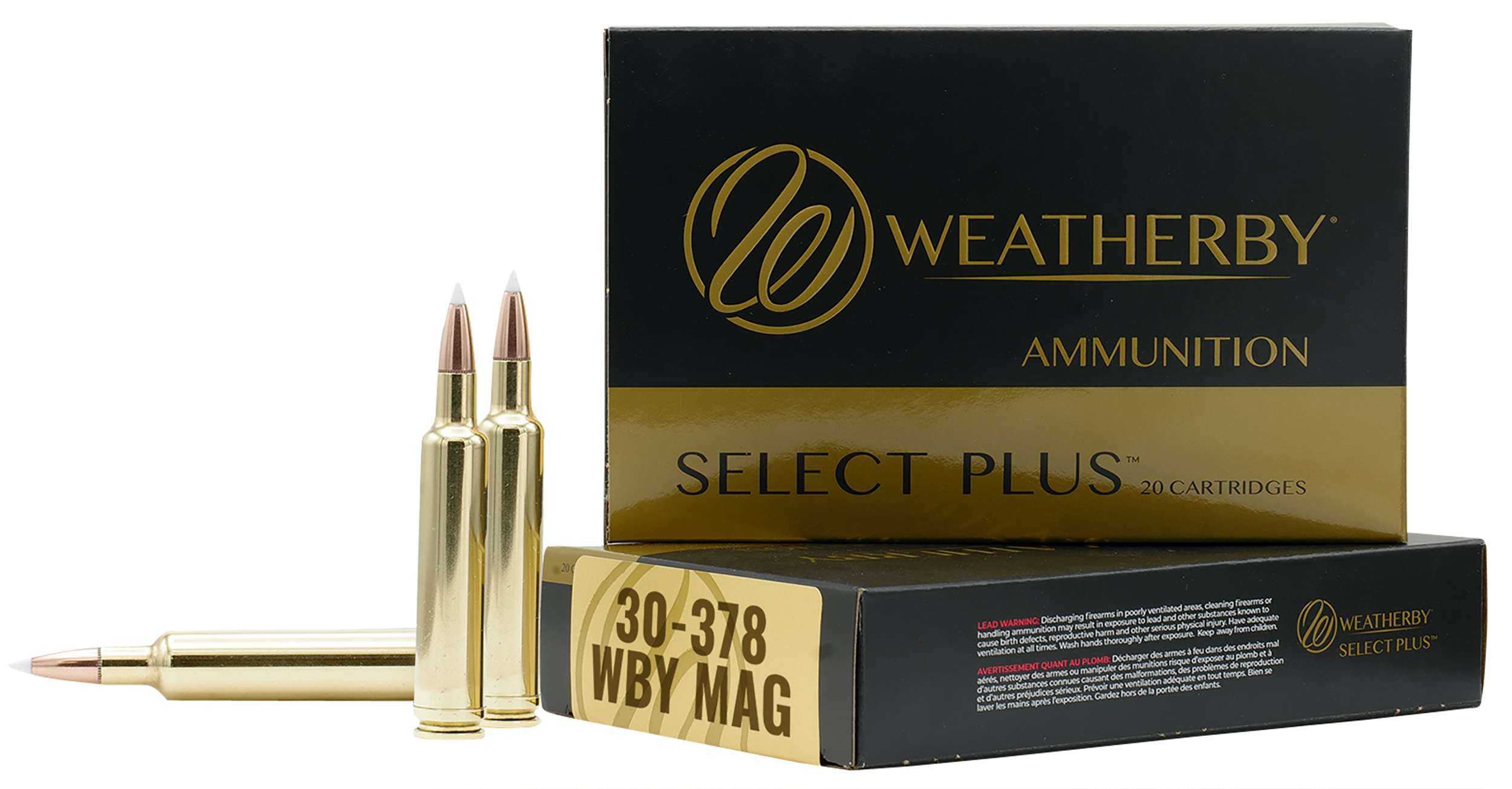 Weatherby Select Plus Ammunition 30-378 Weatherby Magnum 220 Grain Hornady ELD-X Polymer Tip 20RD