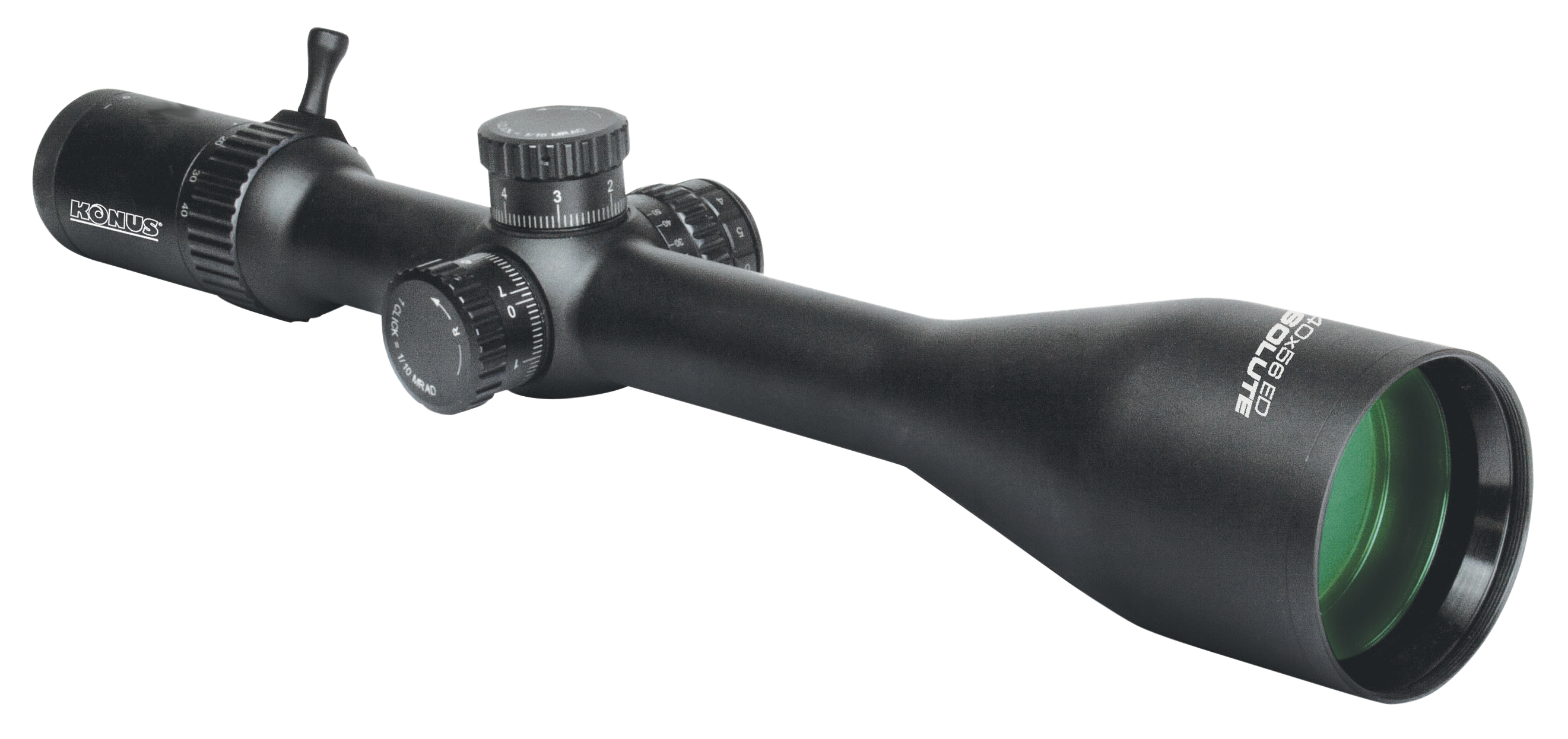 Konus Absolute Rifle Scope 30mm Tube 5-40x 56mm Illuminated Half Mil Dot Reticle Matte Black