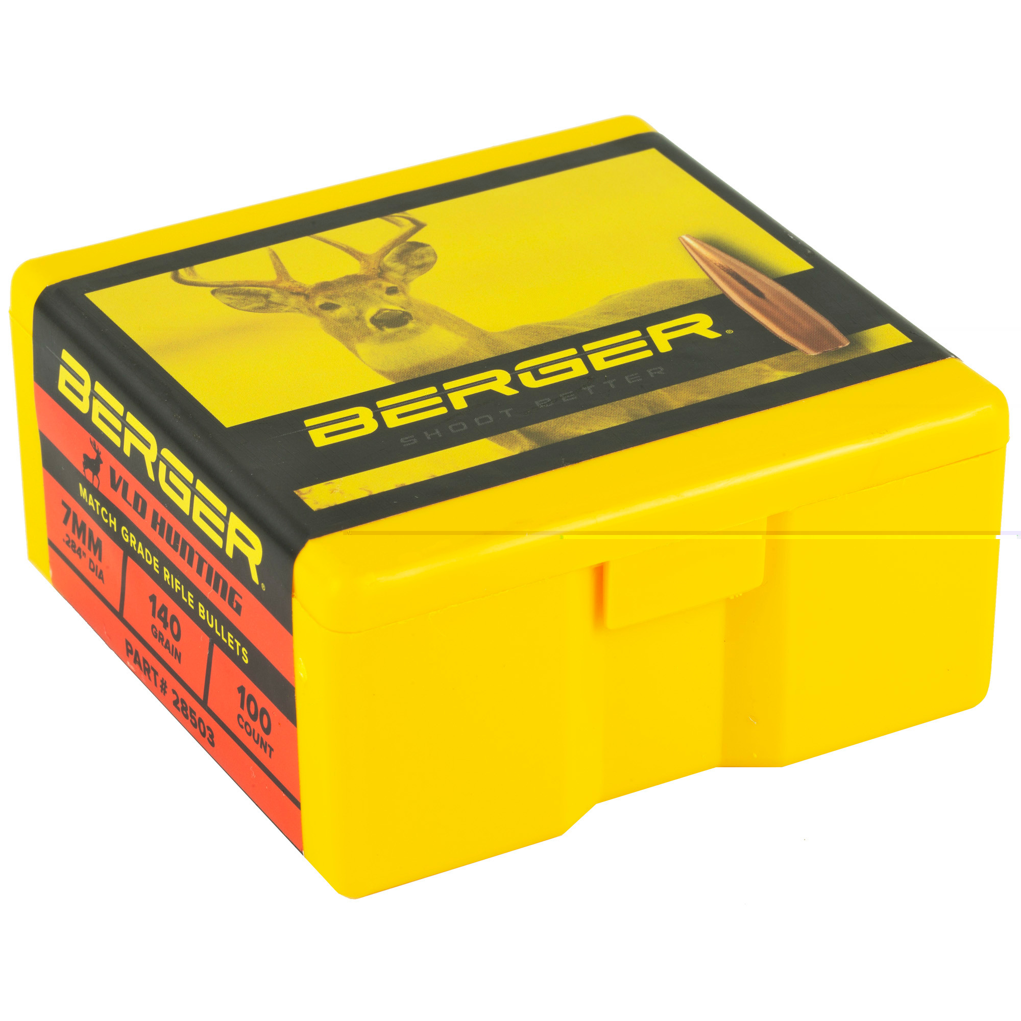 Berger Hunting Bullets 284 Caliber, 7mm (284 Diameter) 140 Grain VLD Hollow Point Boat Tail