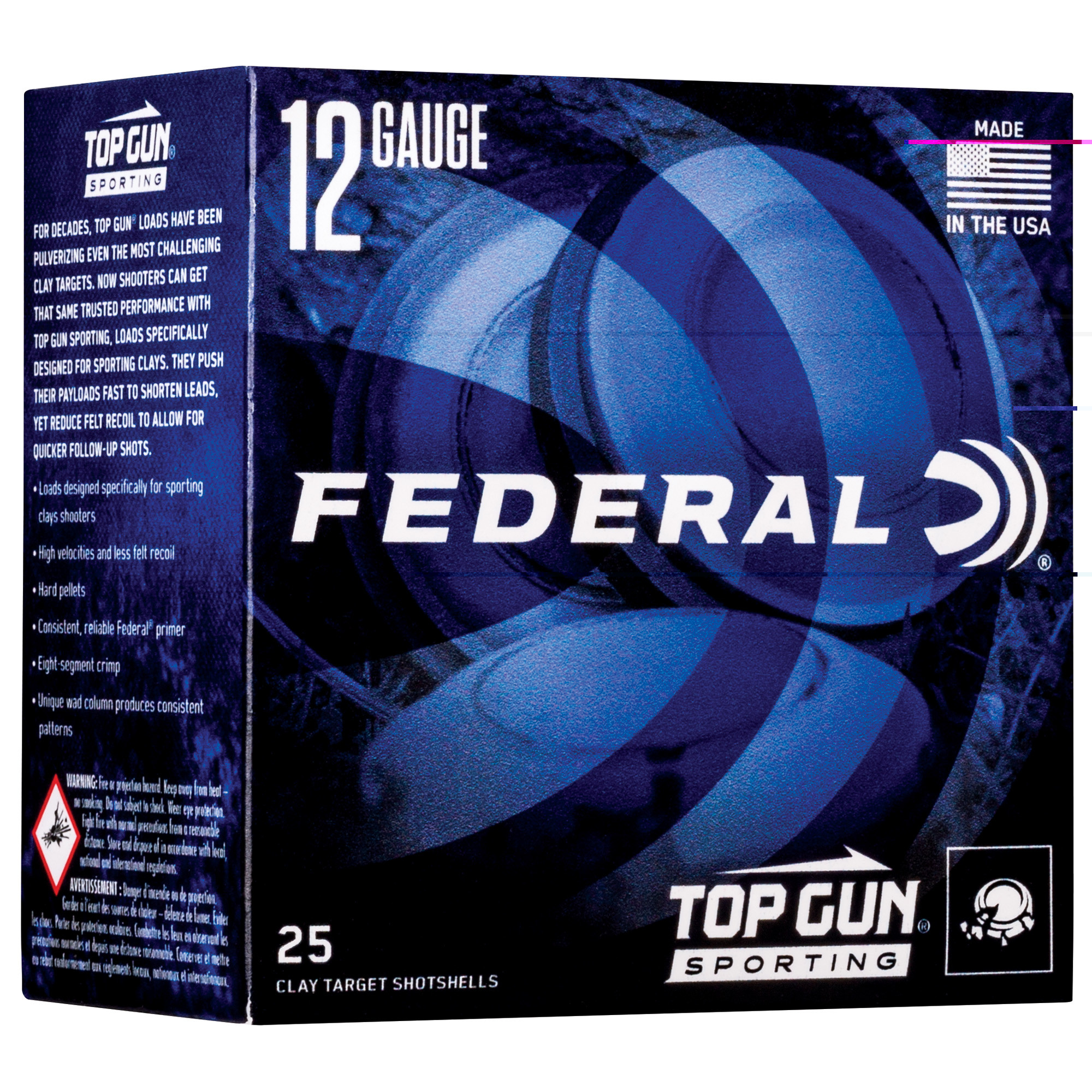Federal TGSH128 Top Gun12 Gauge 2.75" 1 oz 1300 fps 8 Shot 25ea