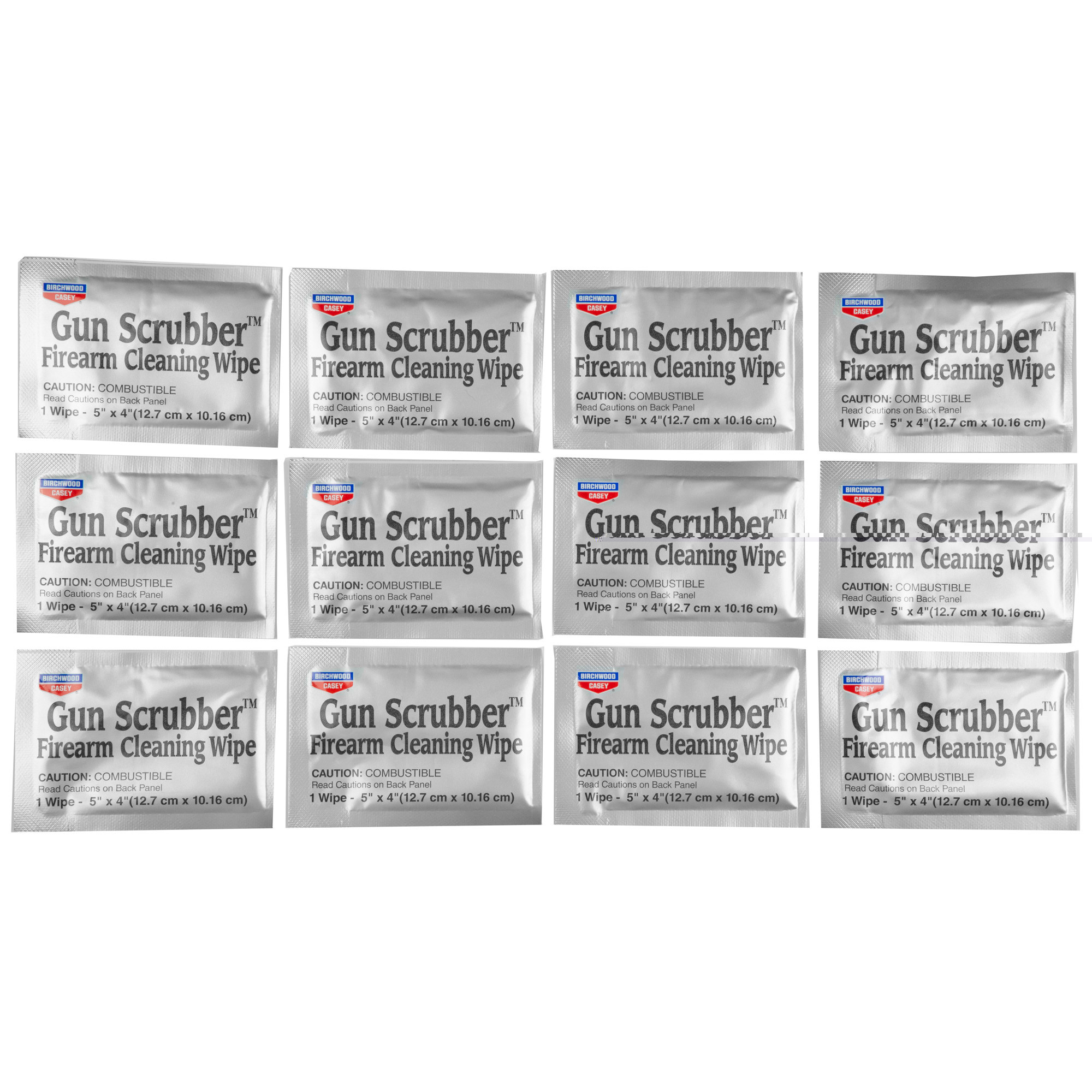 Birchwood Casey 33312 Gun Scrubber Take Alongs Wipes 12 PK