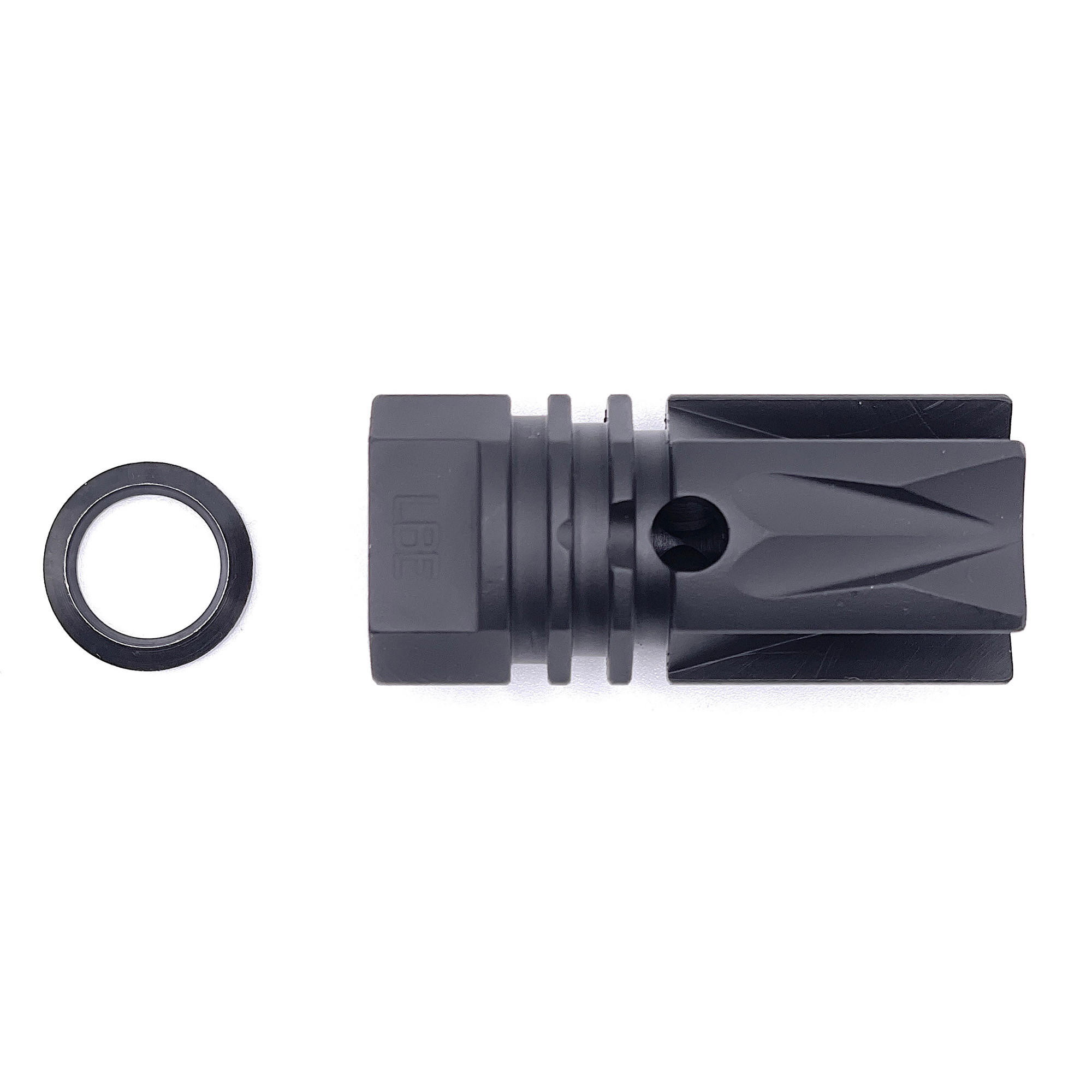 LBE Unlimited ARFH-REV REV Flash Hider 5.56mm (223 Cal) Black 1/2"-28 tpi Threads, Crush Washer