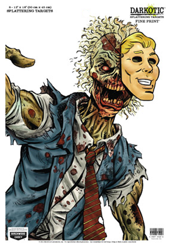 Birchwood Casey 35645 Darkotic Fine Print Zombie Lawyer Paper Hanging Universal 12" x 18" Multi-Color 8 Per Pkg