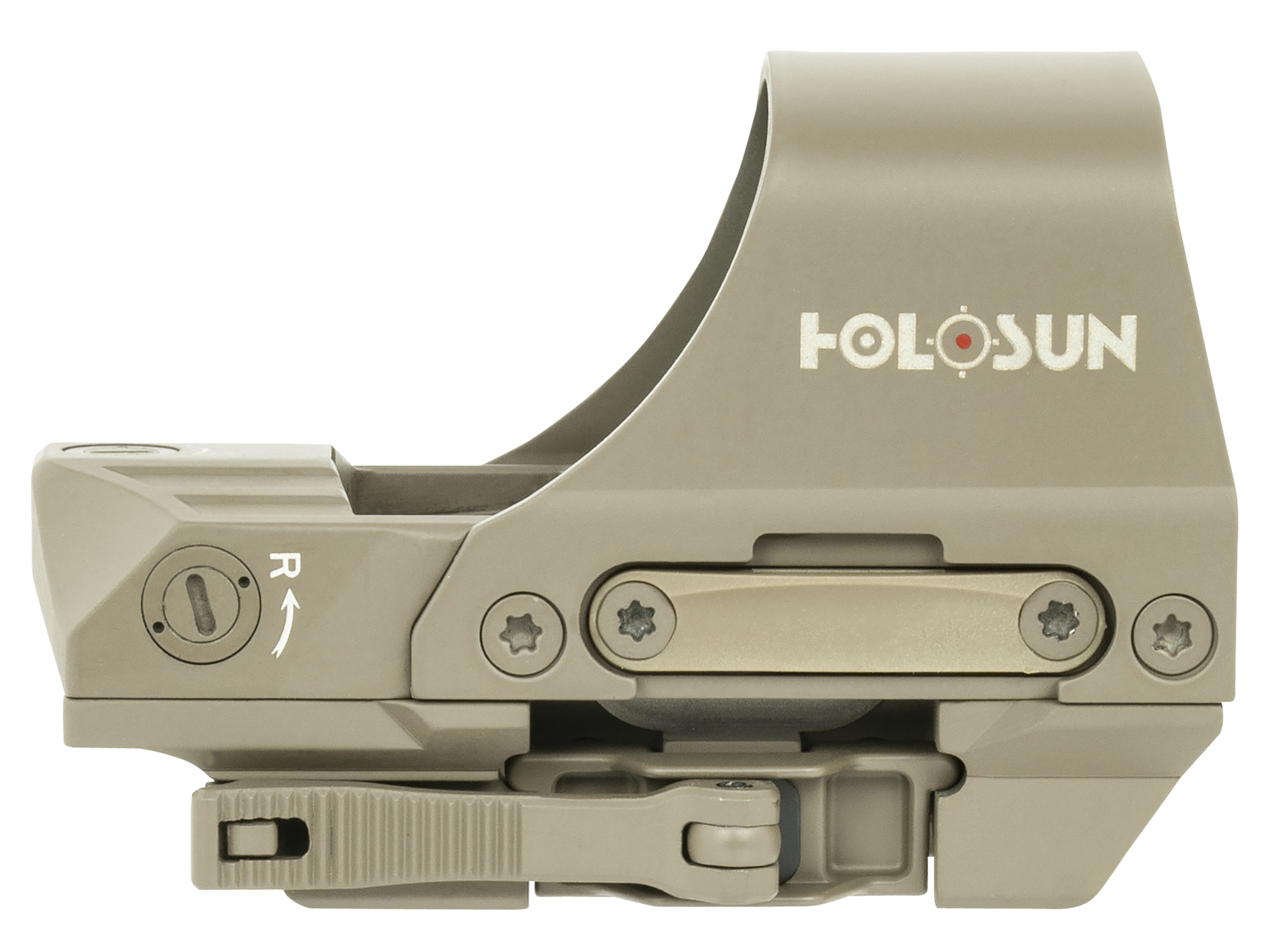 Holosun HS510C Reflex Sight 1x Selectable Reticle Quick-Release Mount Solar/Battery Powered Flat Dark Earth