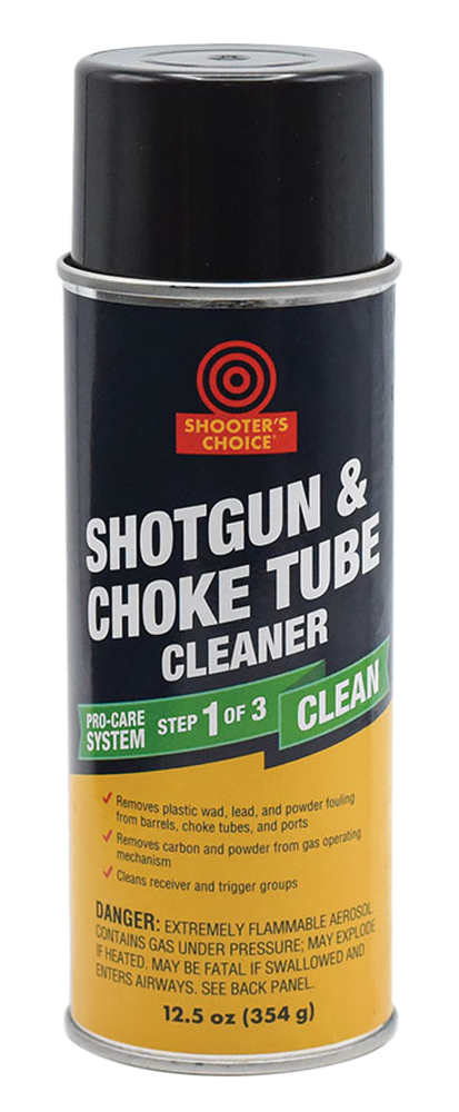 Shooters Choice SG012 Shotgun and Choke Tube Cleaner Removes Carbon, Powder, Lead, Plastic Fouling 12 oz Aerosol