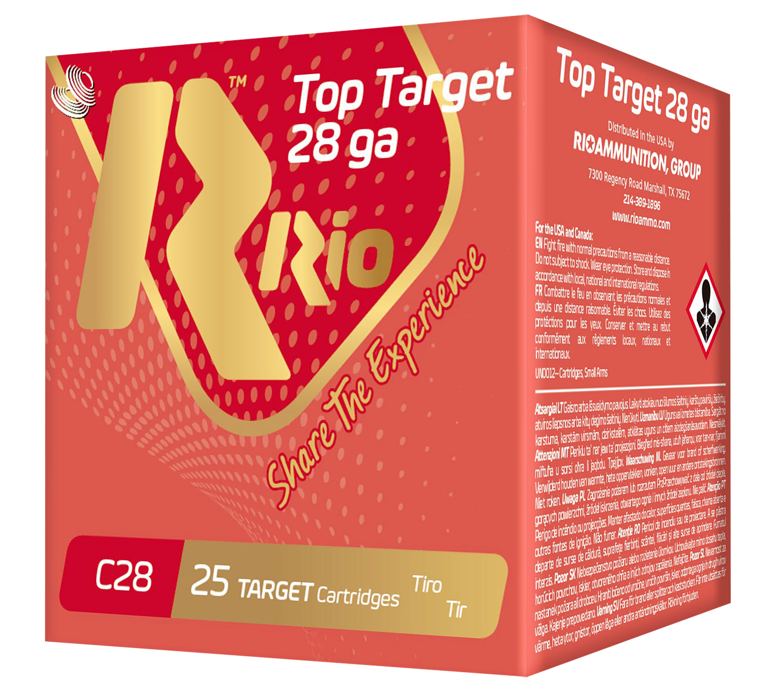 Rio Ammunition Top Target Rio Rc289      28  2.75  3/4   Top Trgt      25/10