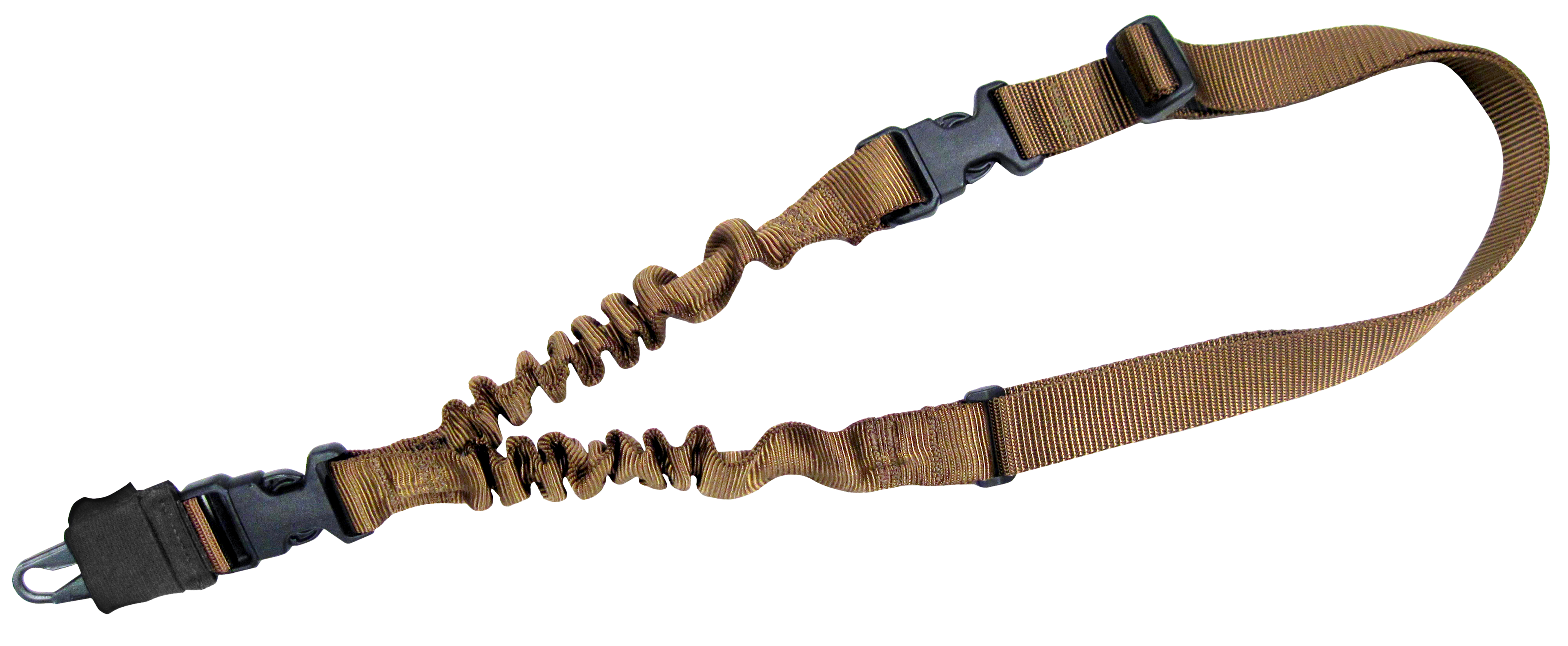 Tacshield T6010CY Shock Sling made of Coyote Webbing with Double QRB & Single-Point Design for Rifle/Shotgun