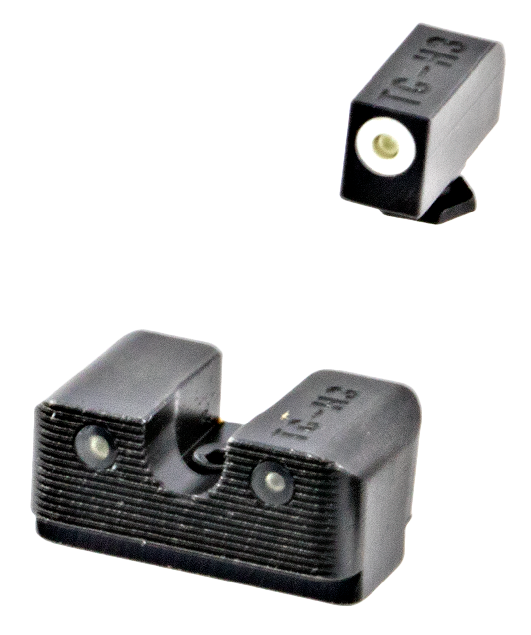 TruGlo Tritium Pro Sight Set Glock 20, 21, 25, 28, 29, 30, 31, 32, 37, 40, 41 Tritium Green with White Front Outline