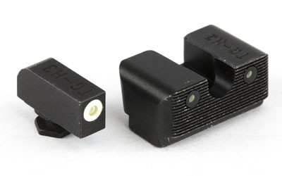 TruGlo Tritium Pro Sight Set Glock 20, 21, 25, 28, 29, 30, 31, 32, 37, 40, 41 Tritium Green with White Front Outline